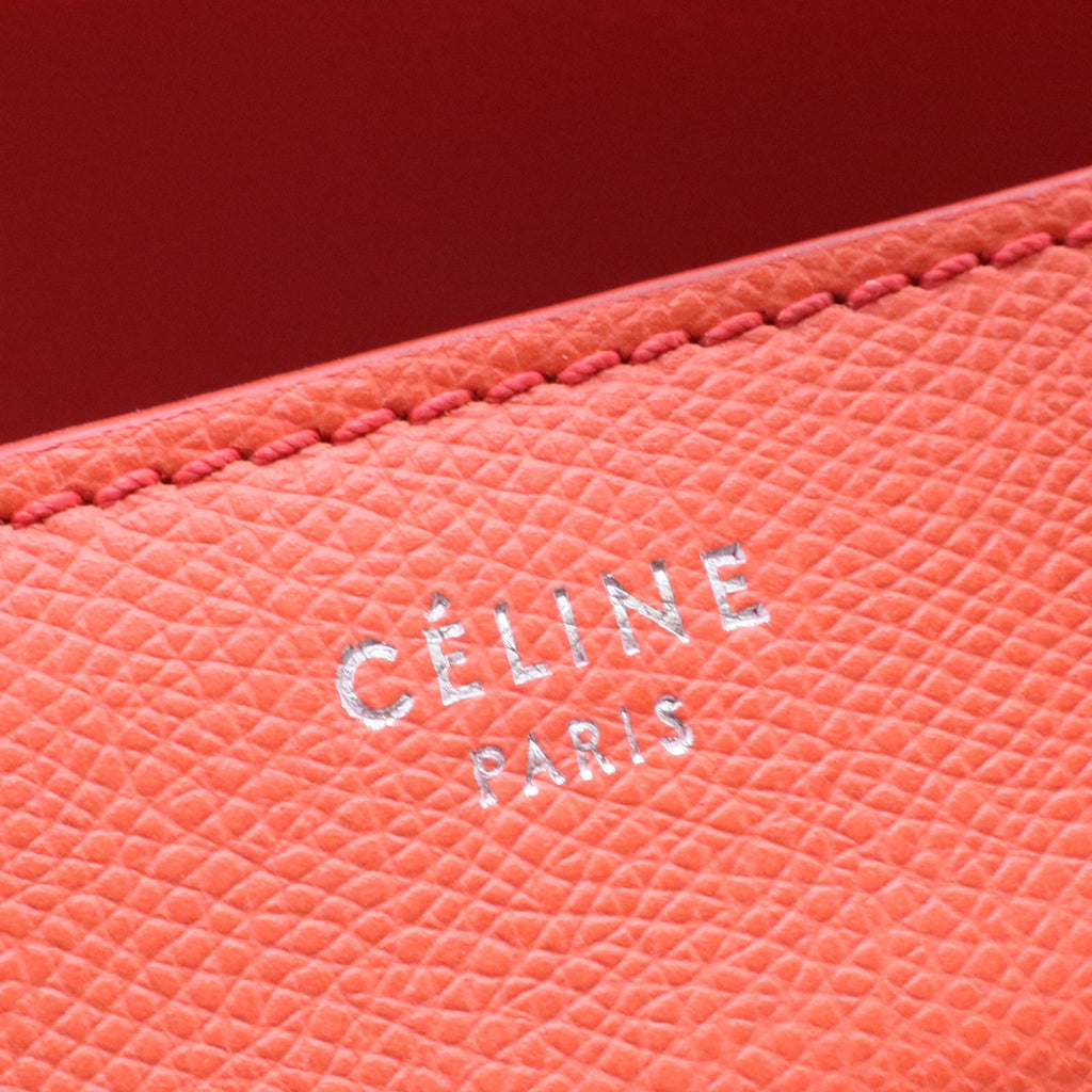Grained Calfskin Medium Phantom Luggage Coral