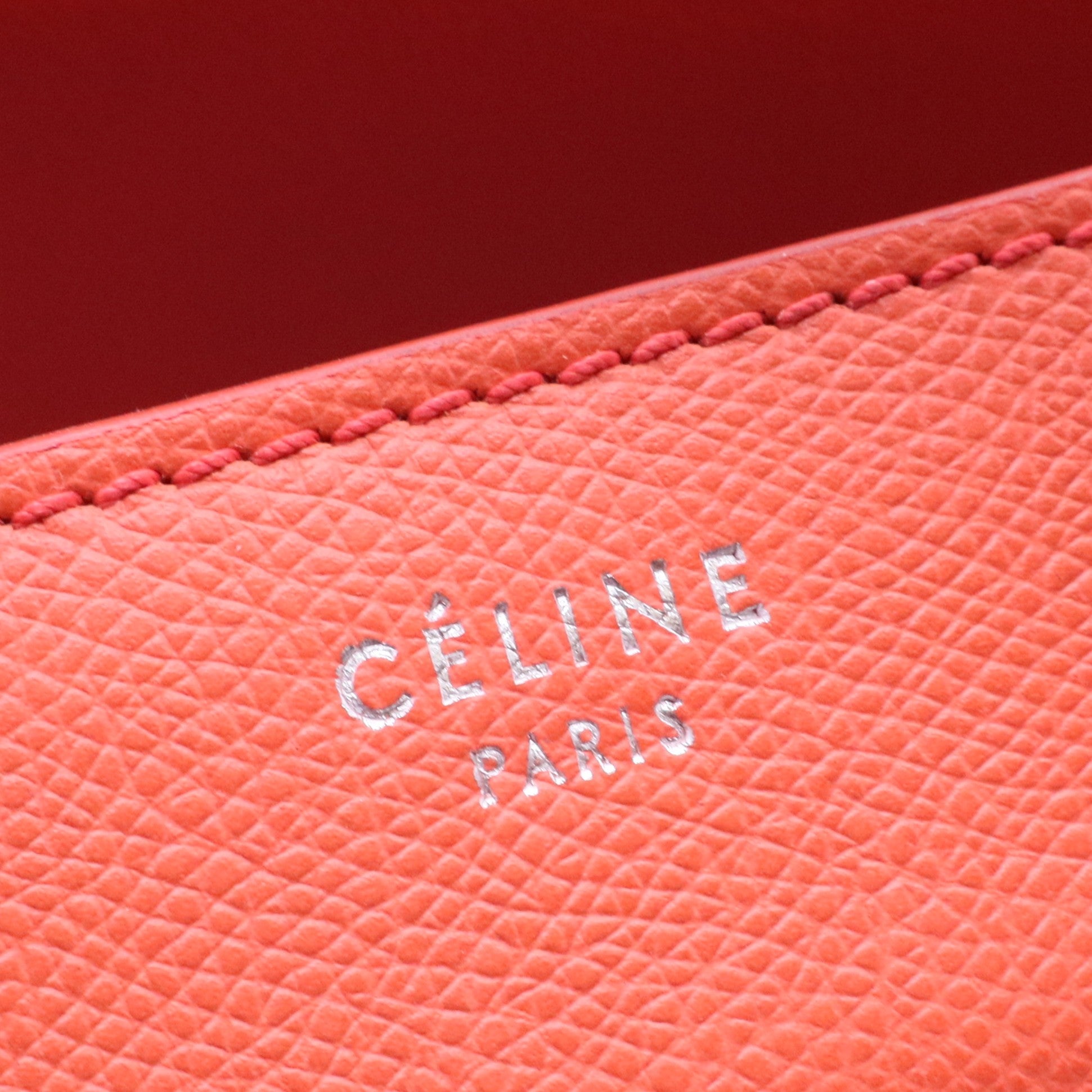 Grained Calfskin Medium Phantom Luggage Coral
