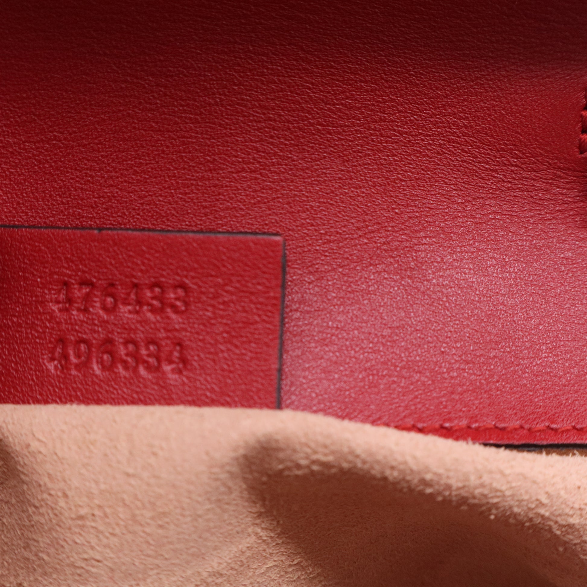 Calfskin Matelasse Super Mini GG Marmont Shoulder Bag Hibiscus Red