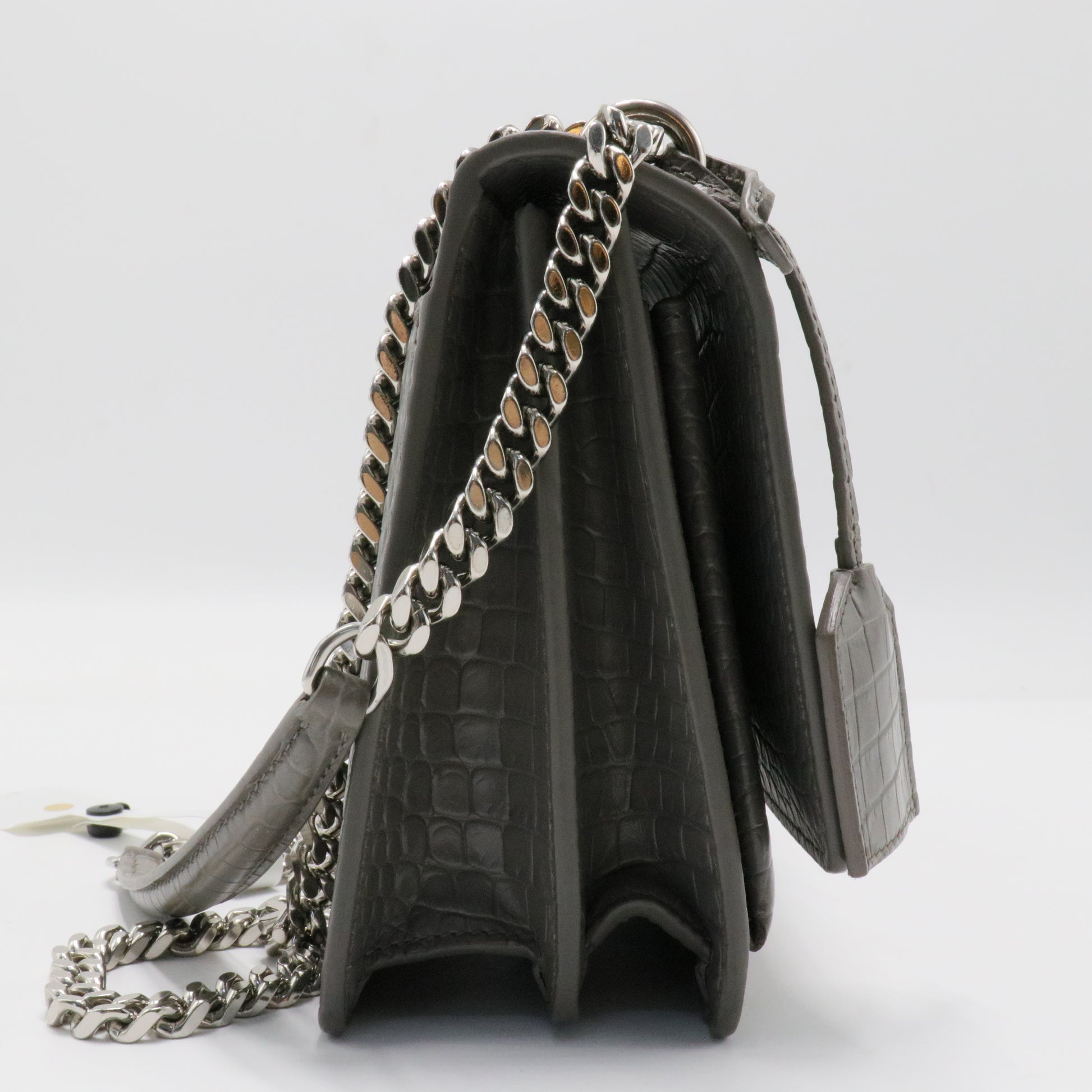 Crocodile Embossed Medium Monogram Sunset Bag