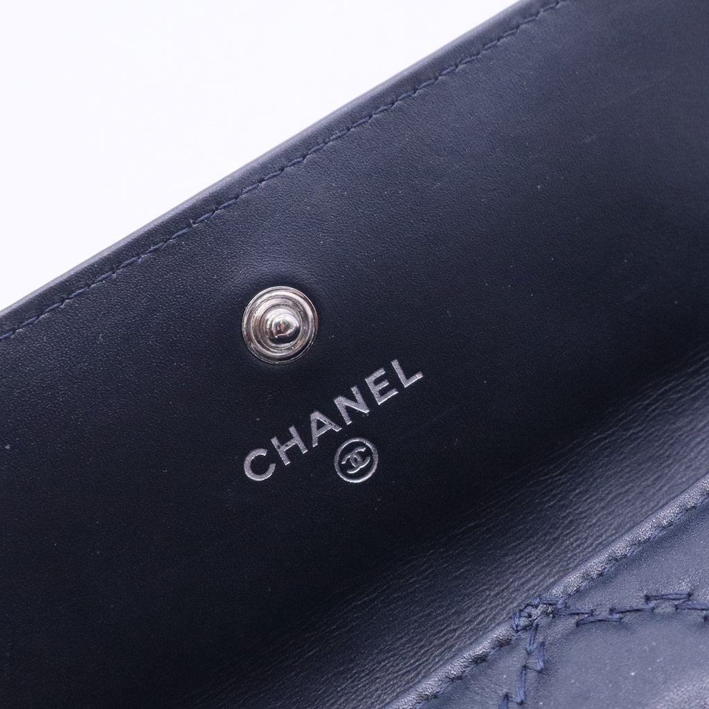Blue Long Leather Wallet