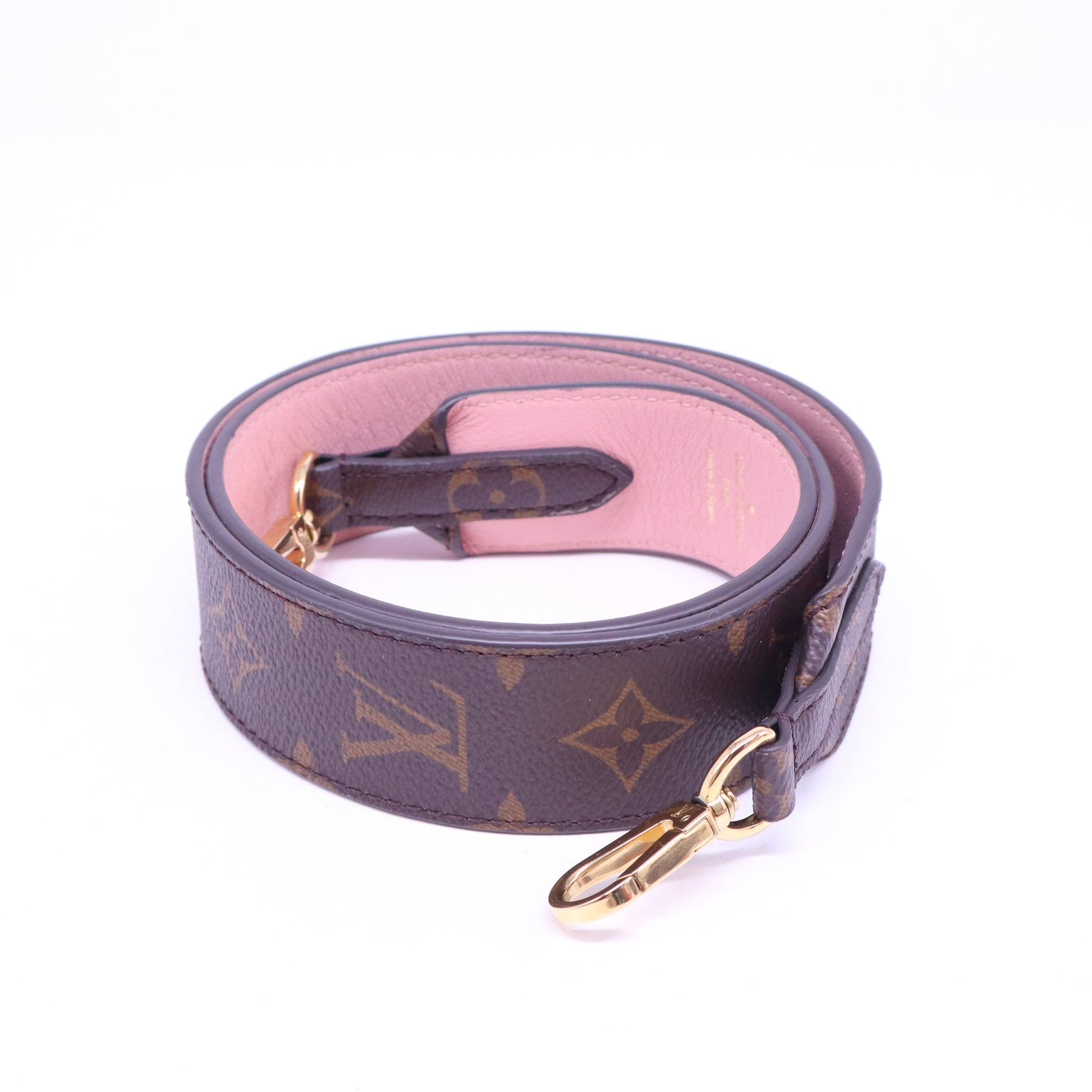Monogram Bandouliere Shoulder Strap Rose Poudre W20878