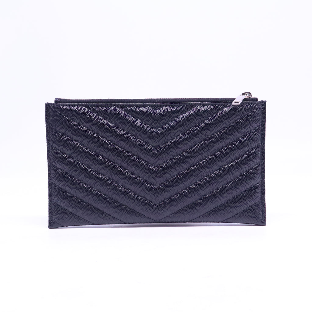 Yves Saint Laurent (YSL) Black Cassandra Zip Pouch W20824
