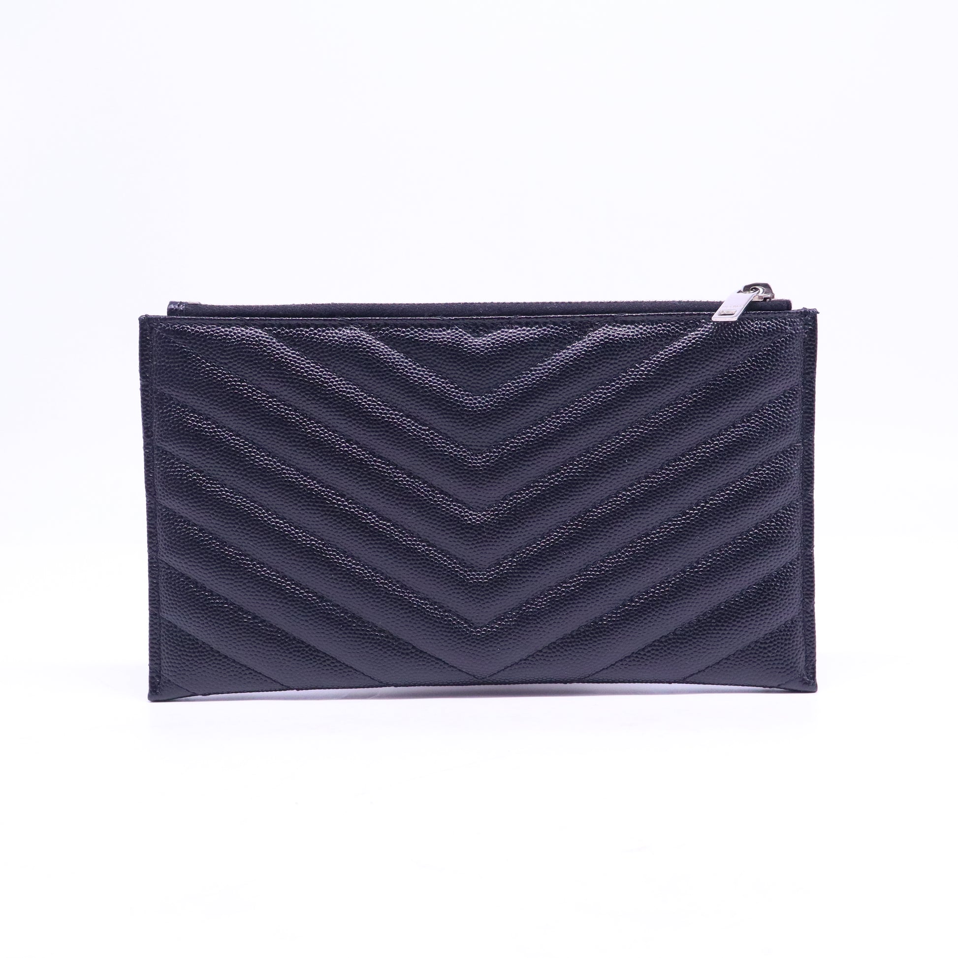 Yves Saint Laurent (YSL) Black Cassandra Zip Pouch W20824