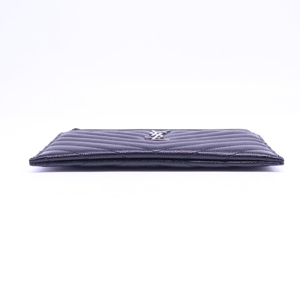 Yves Saint Laurent (YSL) Black Cassandra Zip Pouch W20824