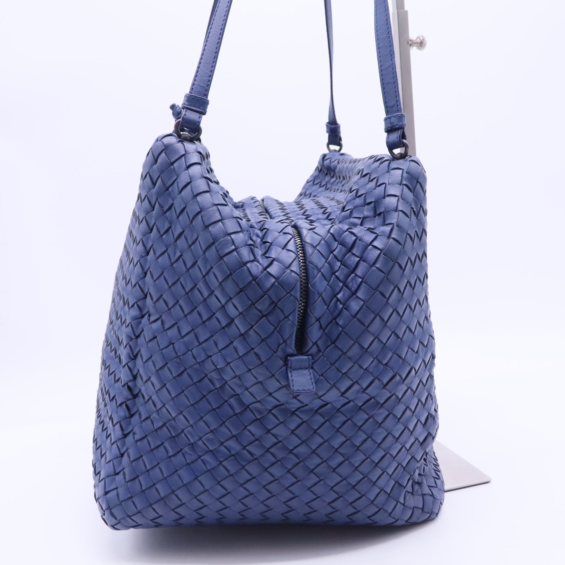 Intrecciato Leather Tote Twins