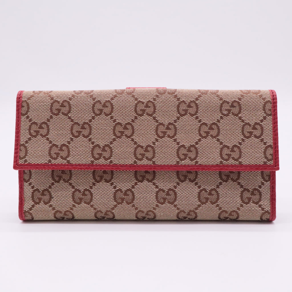 GG Canvas Continental Flap Wallet