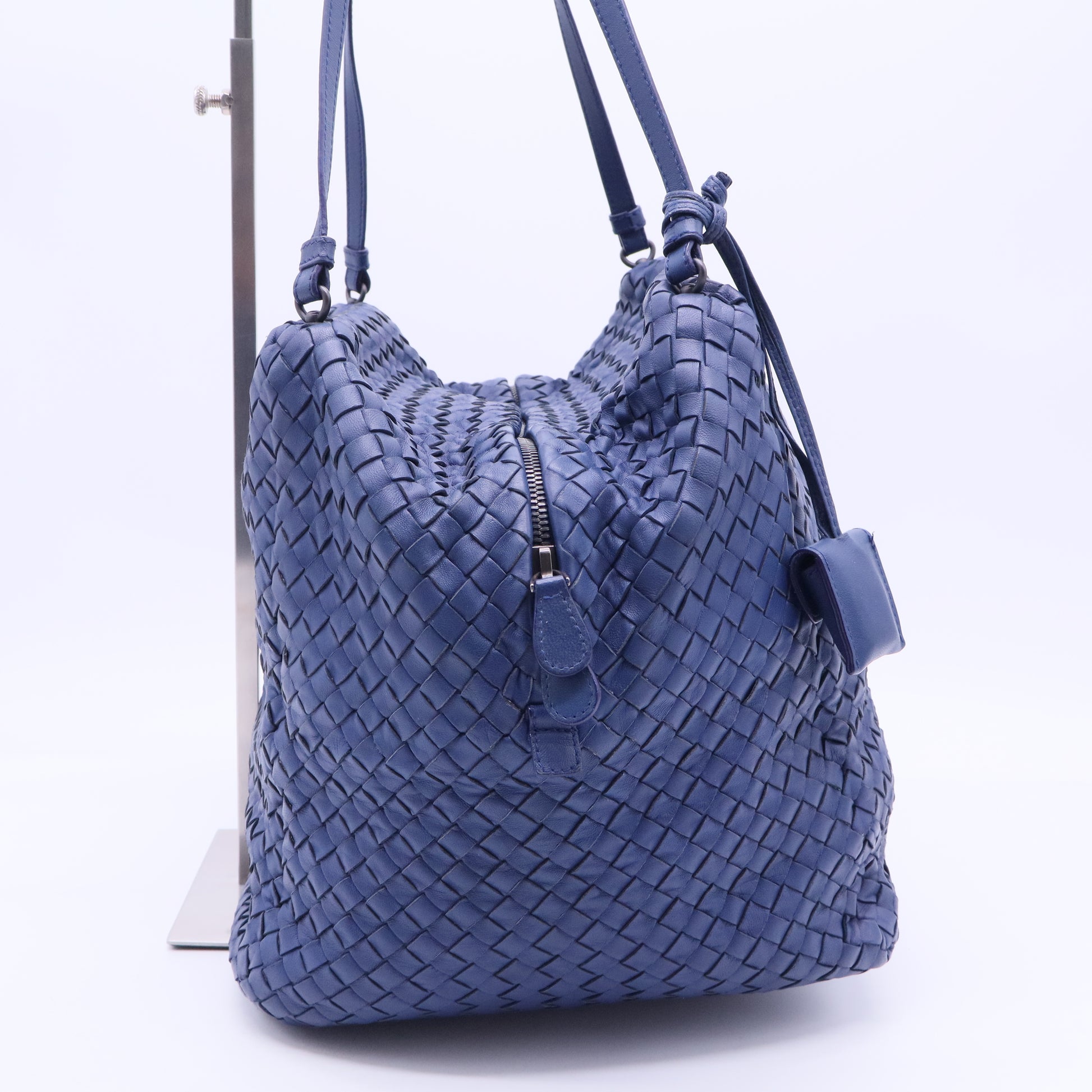 Intrecciato Leather Tote Twins