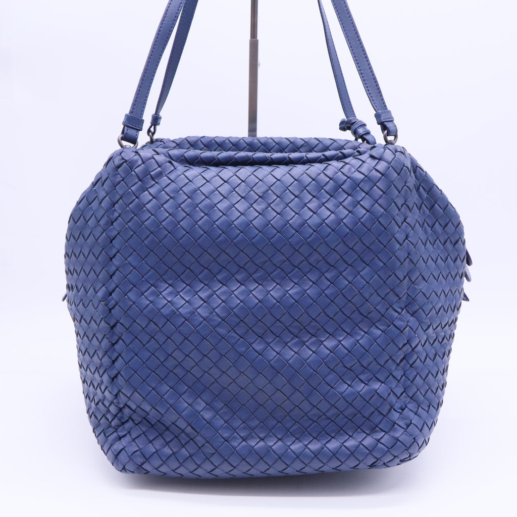 Intrecciato Leather Tote Twins