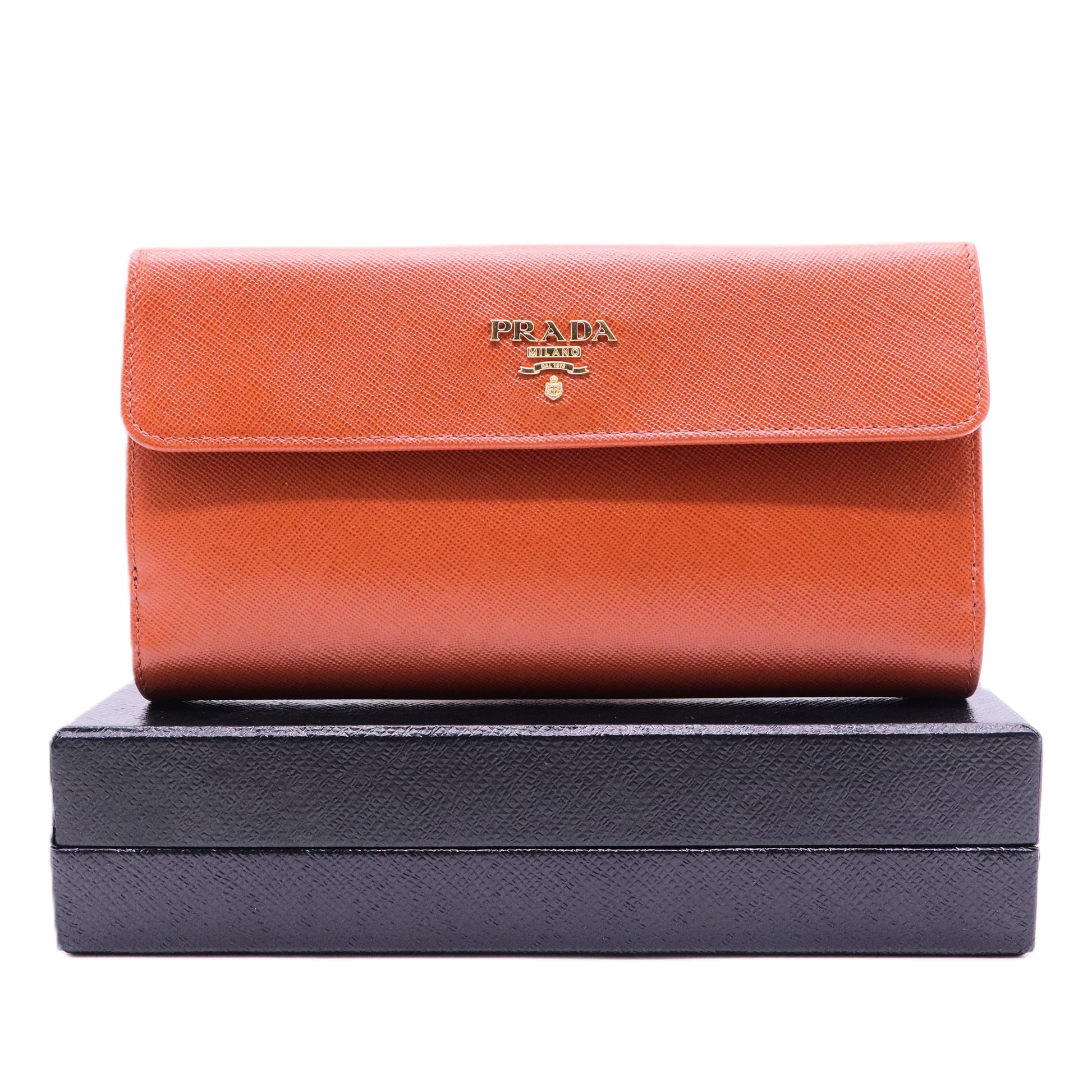 Saffiano Leather Long Wallet