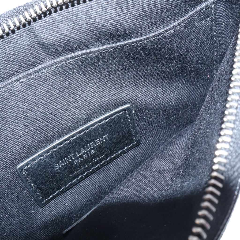 Yves Saint Laurent (YSL) Black Cassandra Zip Pouch W20824