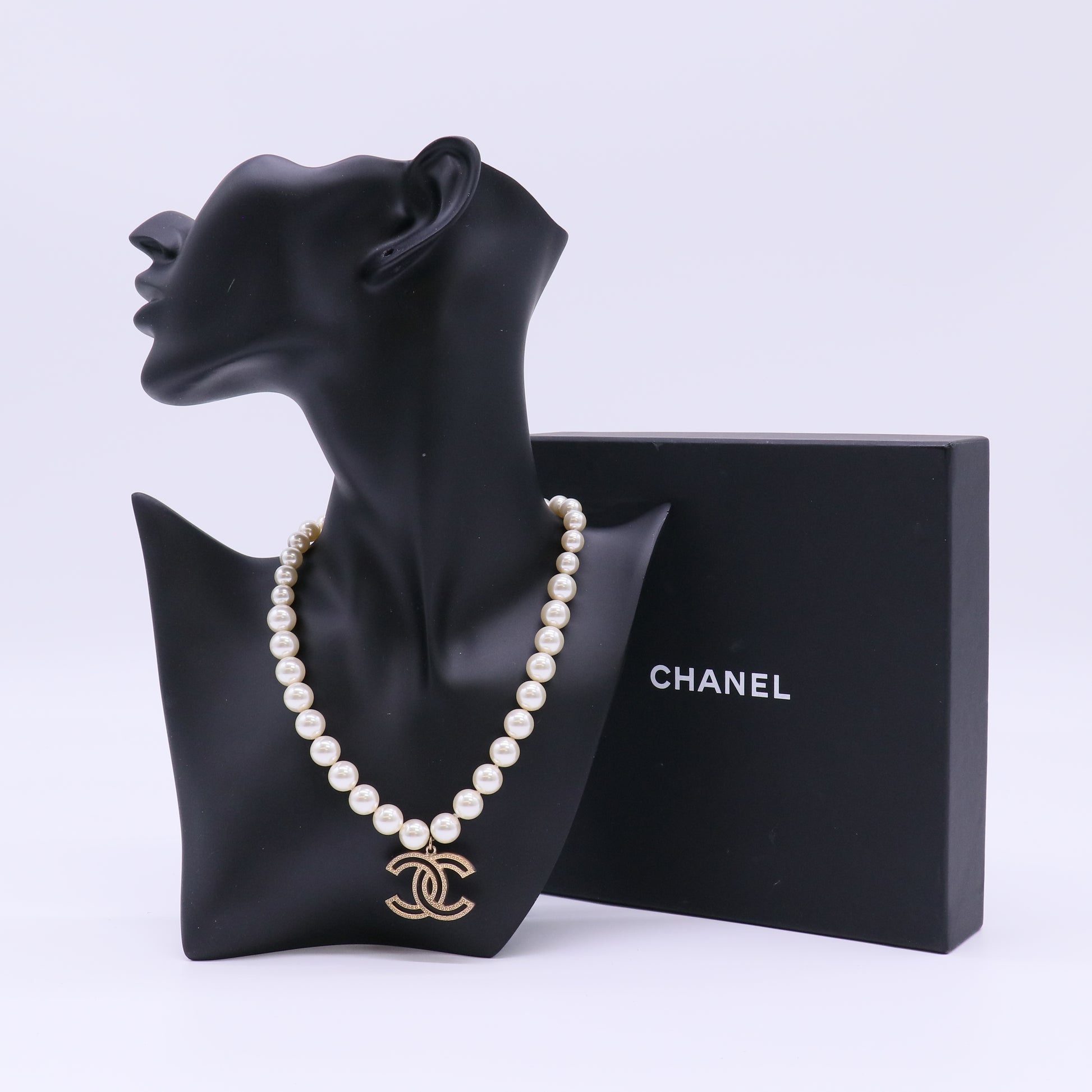 Chanel Pearl CC Necklace W21897