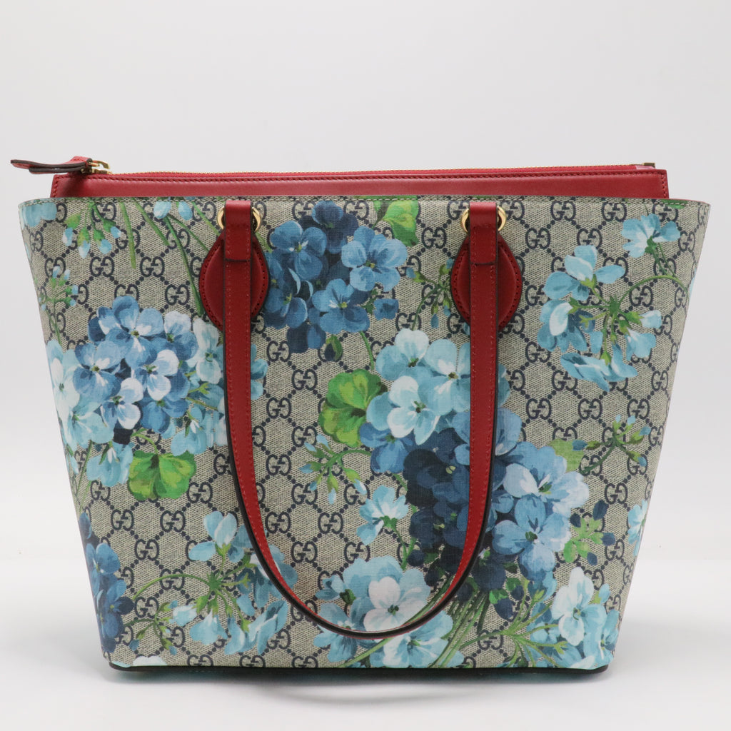 Linea A Zip Tote (Outlet) Blooms Print GG Coated Canvas Medium