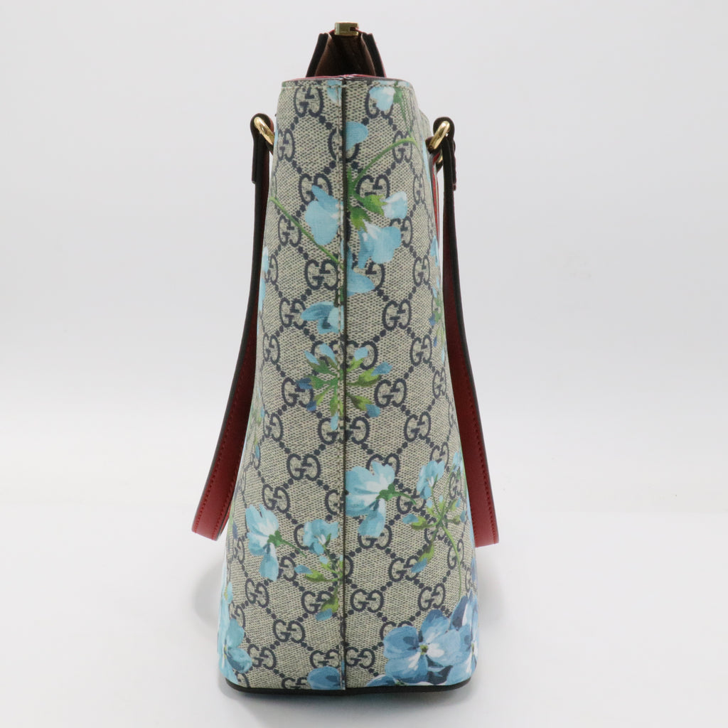 Linea A Zip Tote (Outlet) Blooms Print GG Coated Canvas Medium