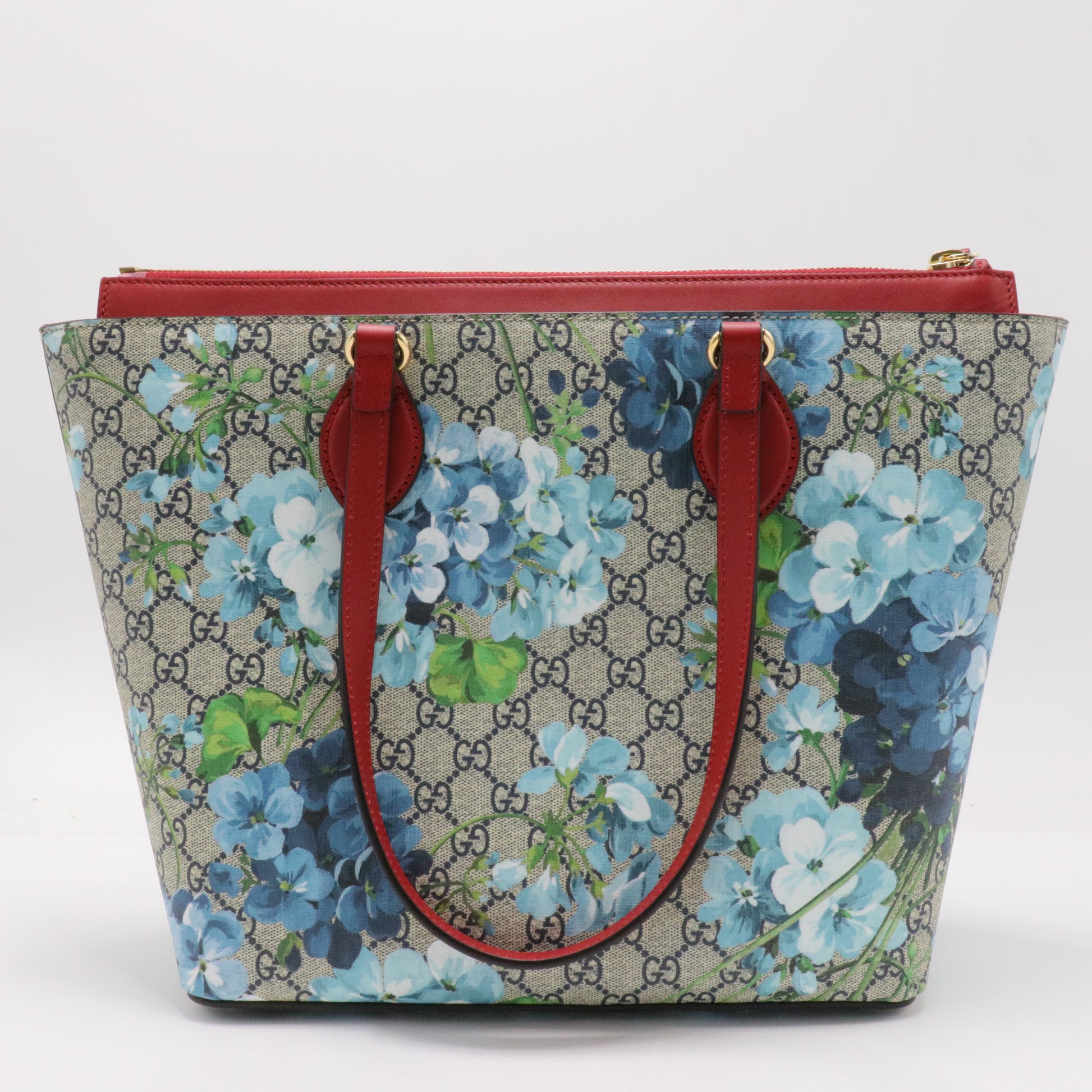 Linea A Zip Tote (Outlet) Blooms Print GG Coated Canvas Medium