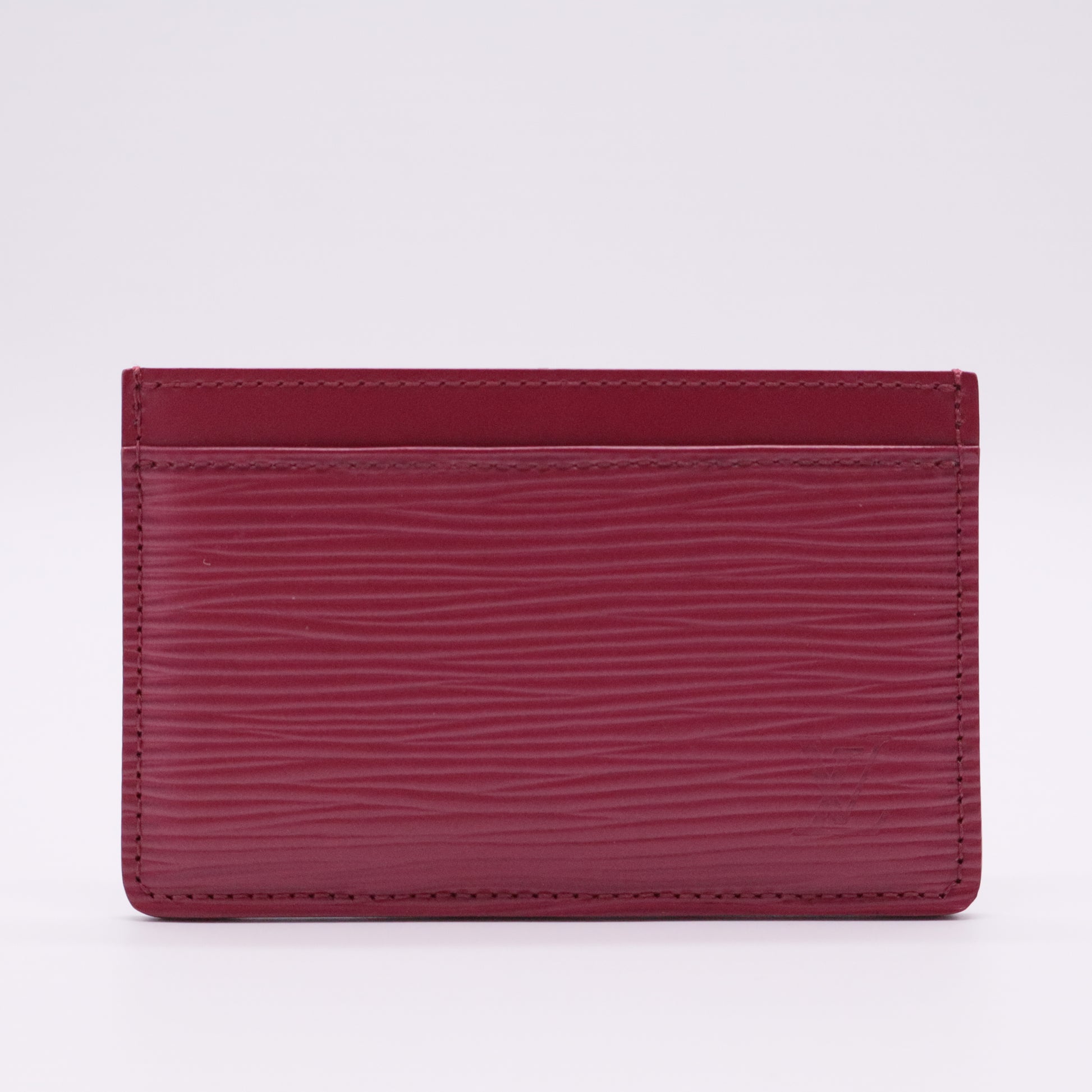 Pondichery Pink Epi Leather Card Holder