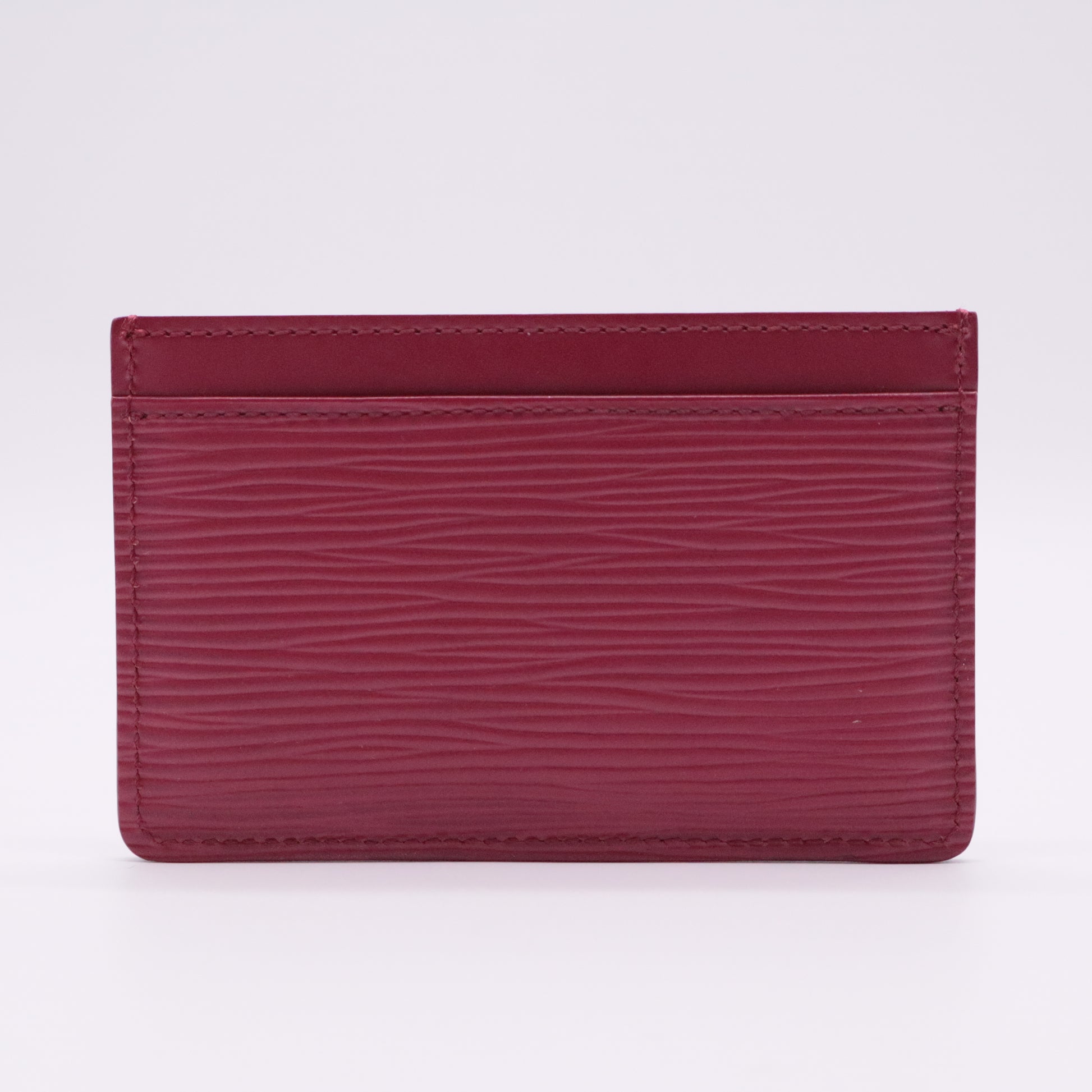 Pondichery Pink Epi Leather Card Holder