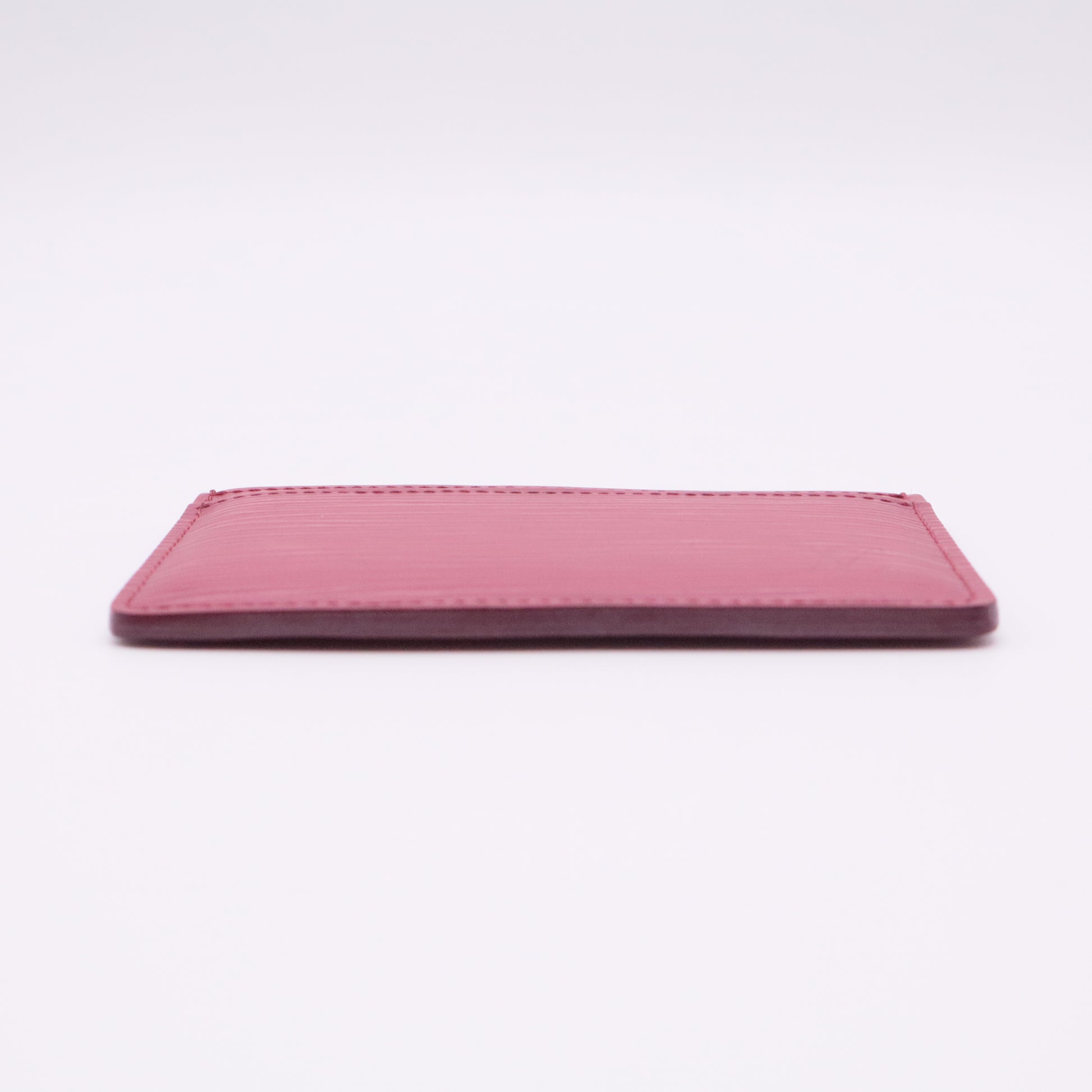 Pondichery Pink Epi Leather Card Holder
