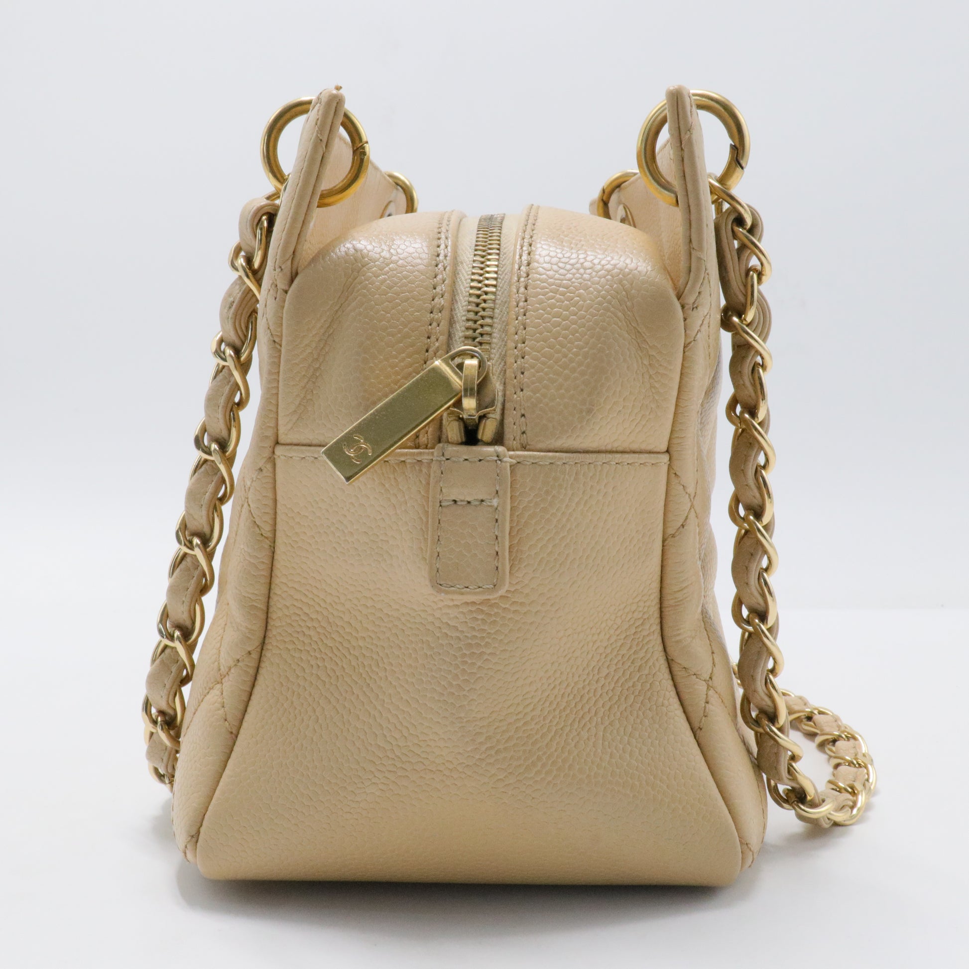 Caviar Quilted Petit Timeless Tote PTT Beige