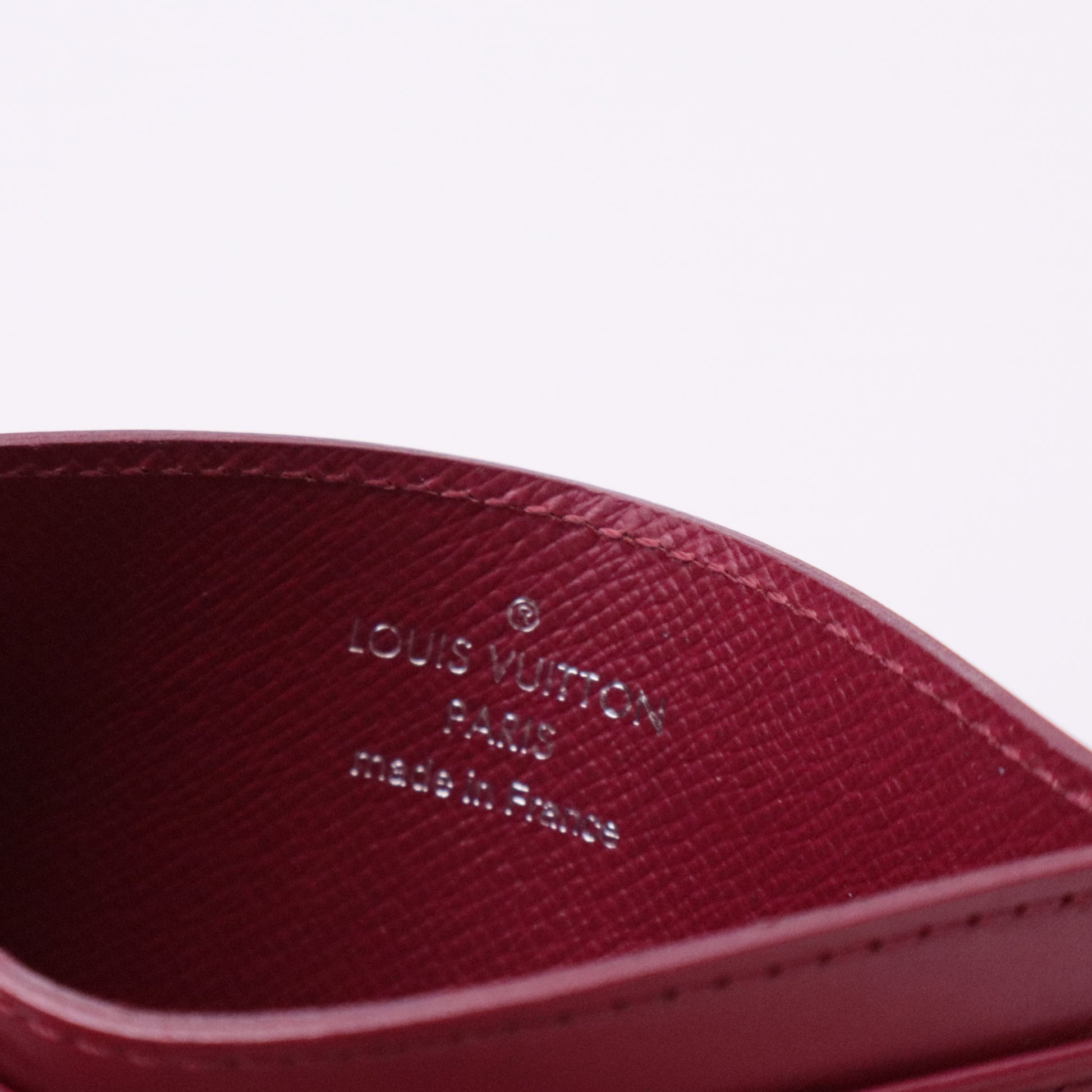 Pondichery Pink Epi Leather Card Holder