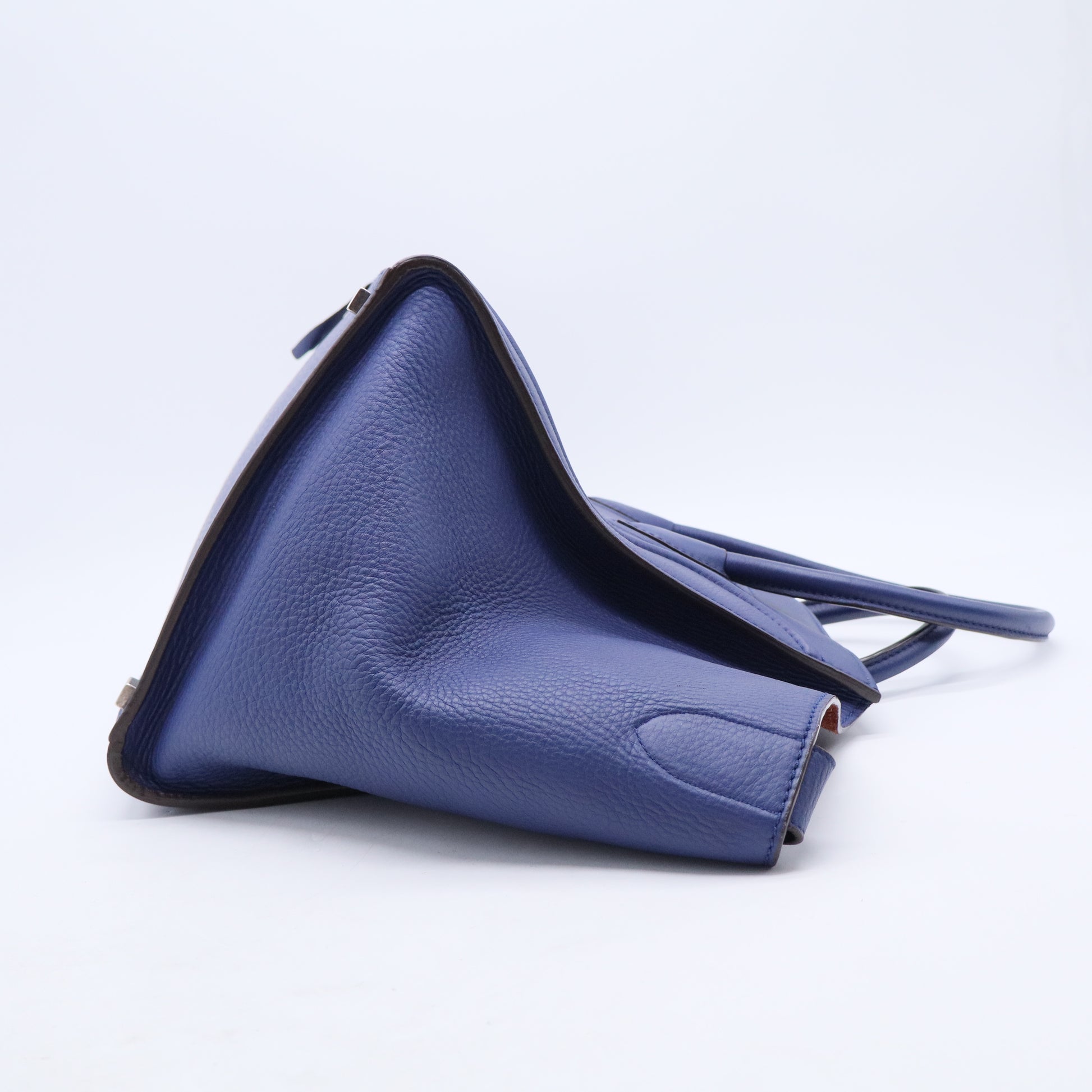  Navy Blue Leather Medium Phantom Luggage Bag B20288