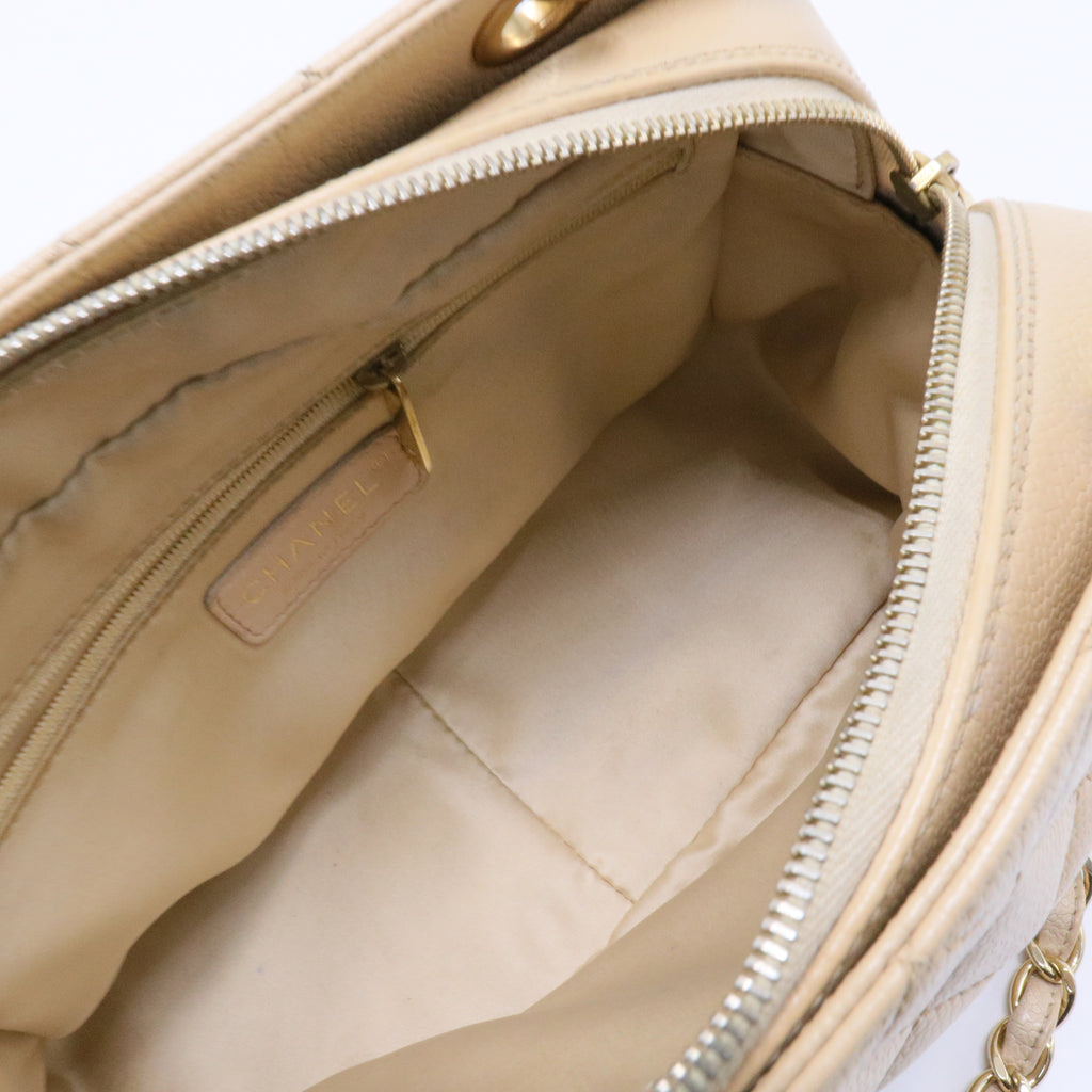 Caviar Quilted Petit Timeless Tote PTT Beige