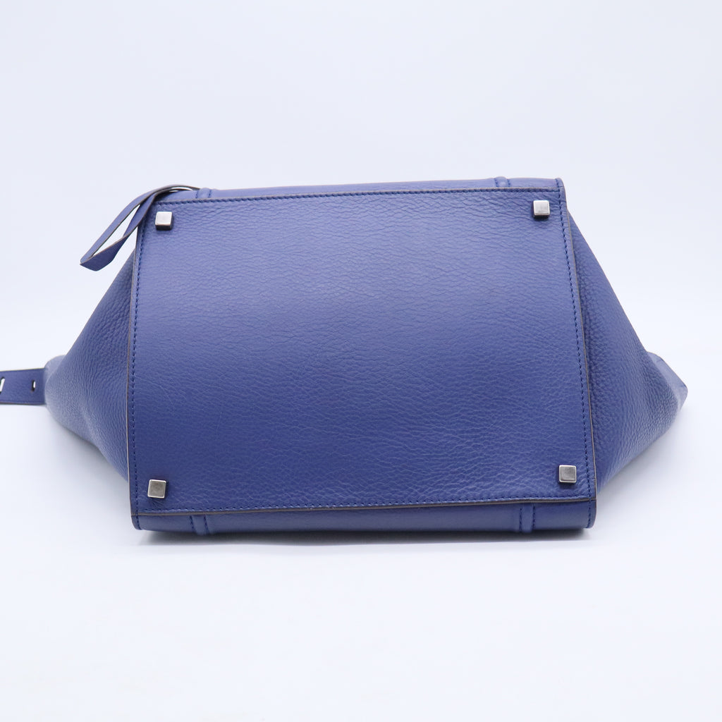  Navy Blue Leather Medium Phantom Luggage Bag B20288