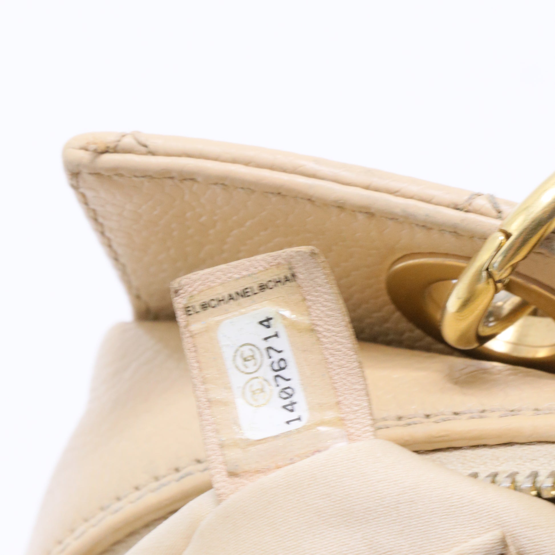 Caviar Quilted Petit Timeless Tote PTT Beige