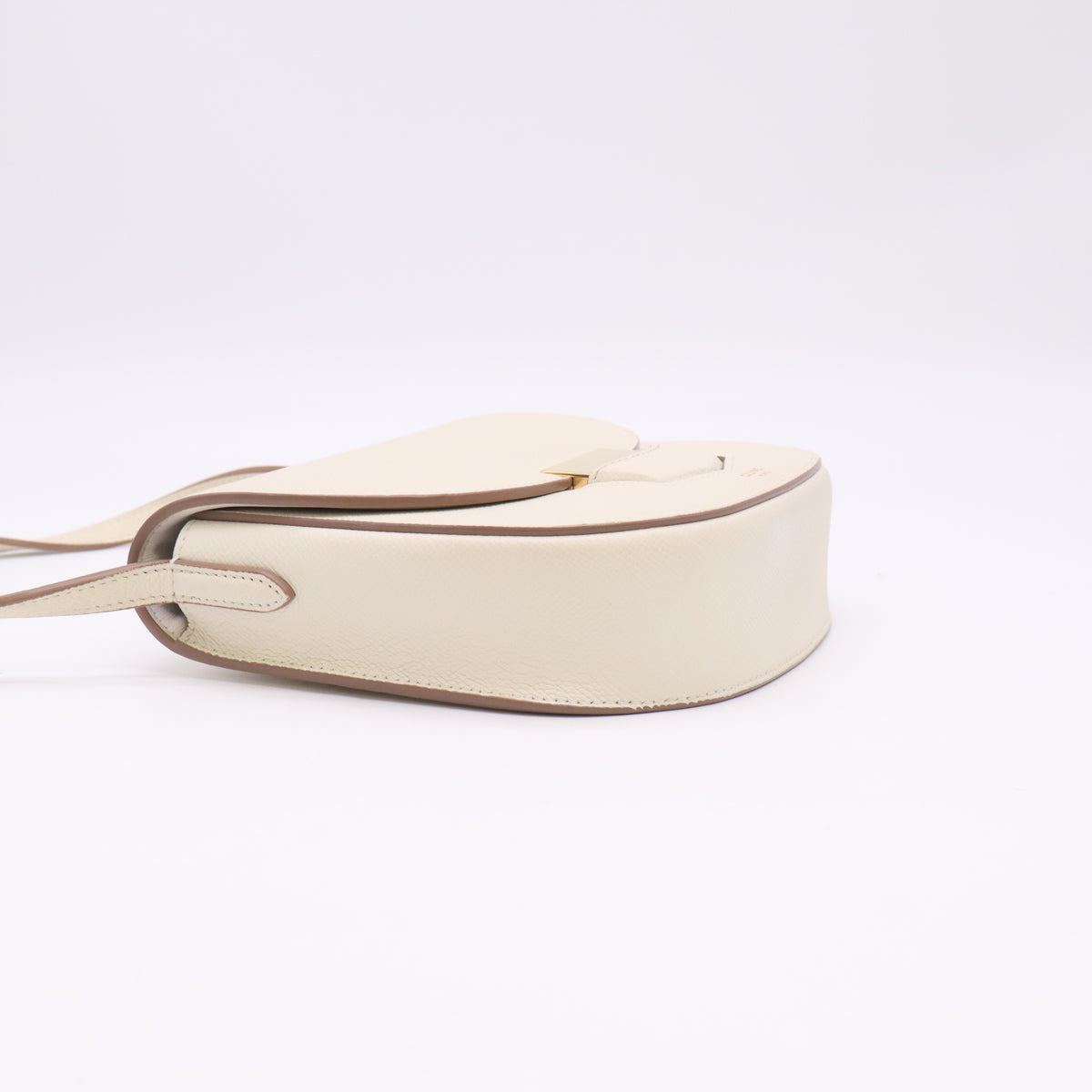 Grained Calfskin Small Trotteur White B24106