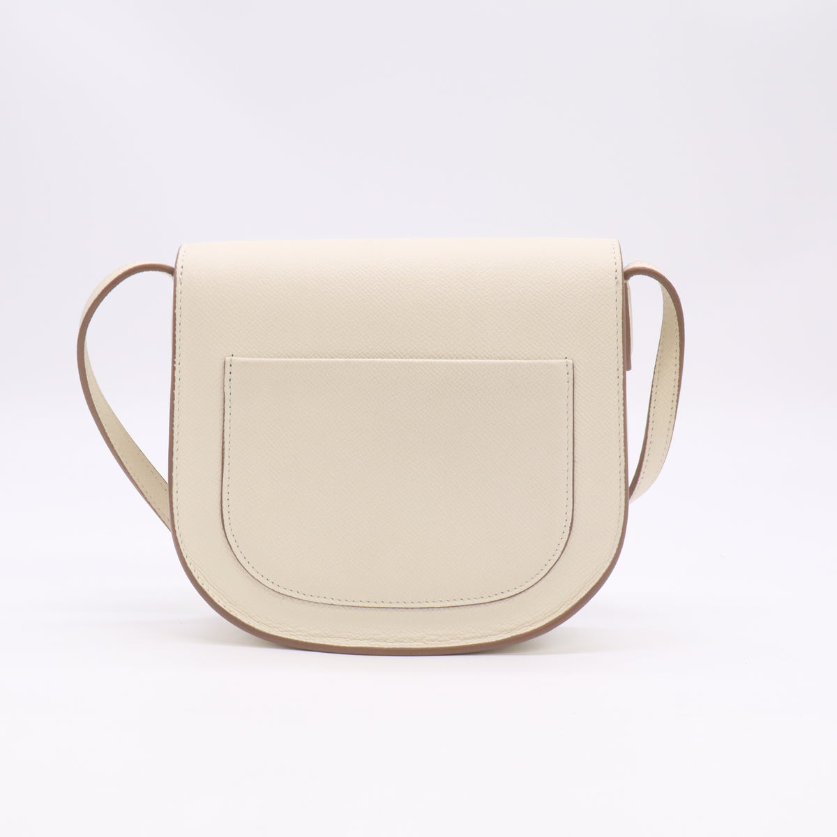 Grained Calfskin Small Trotteur White B24106