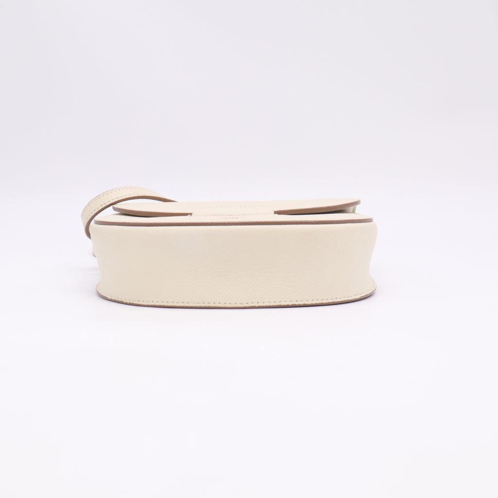 Grained Calfskin Small Trotteur White B24106