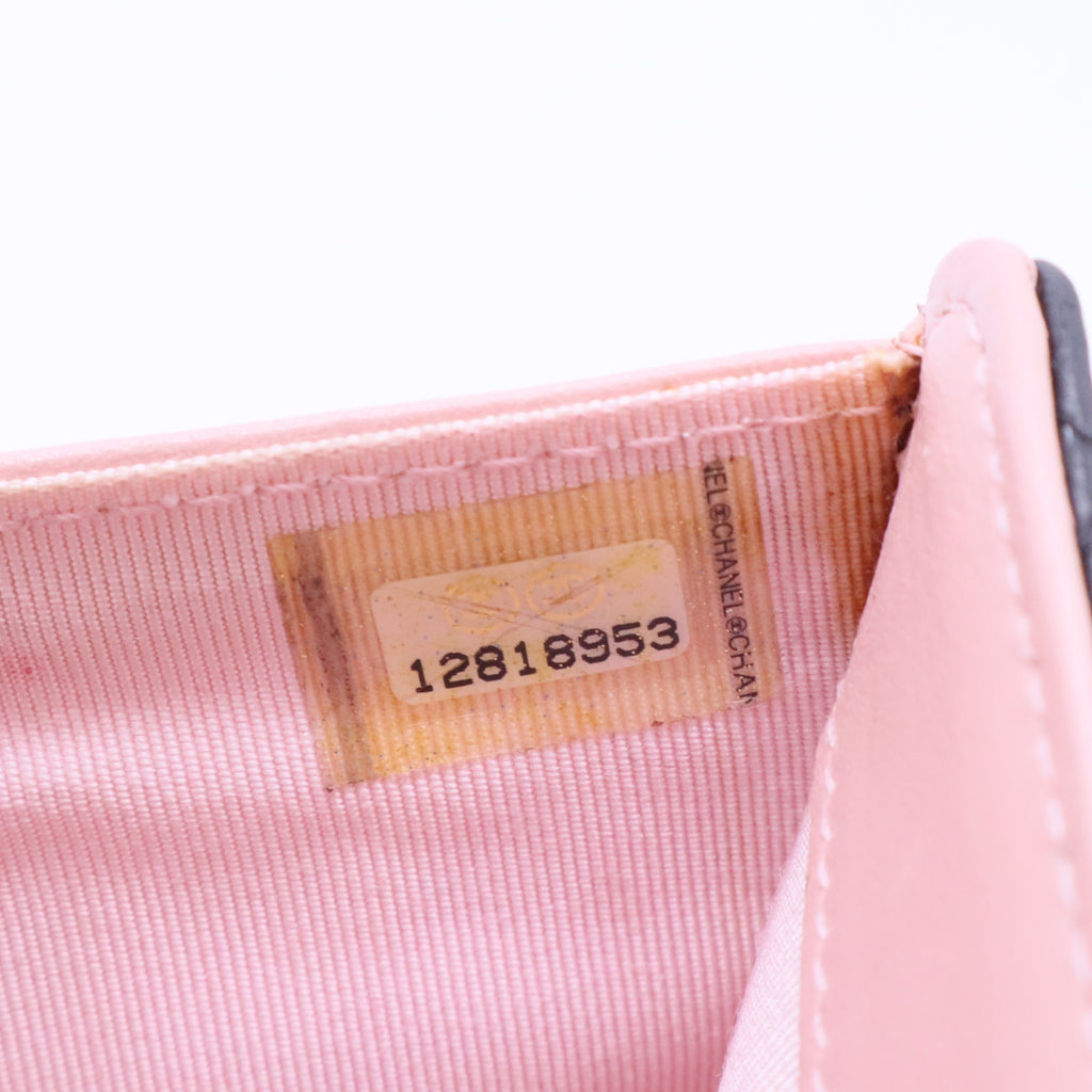 CC Button Trifold Wallet Leather
