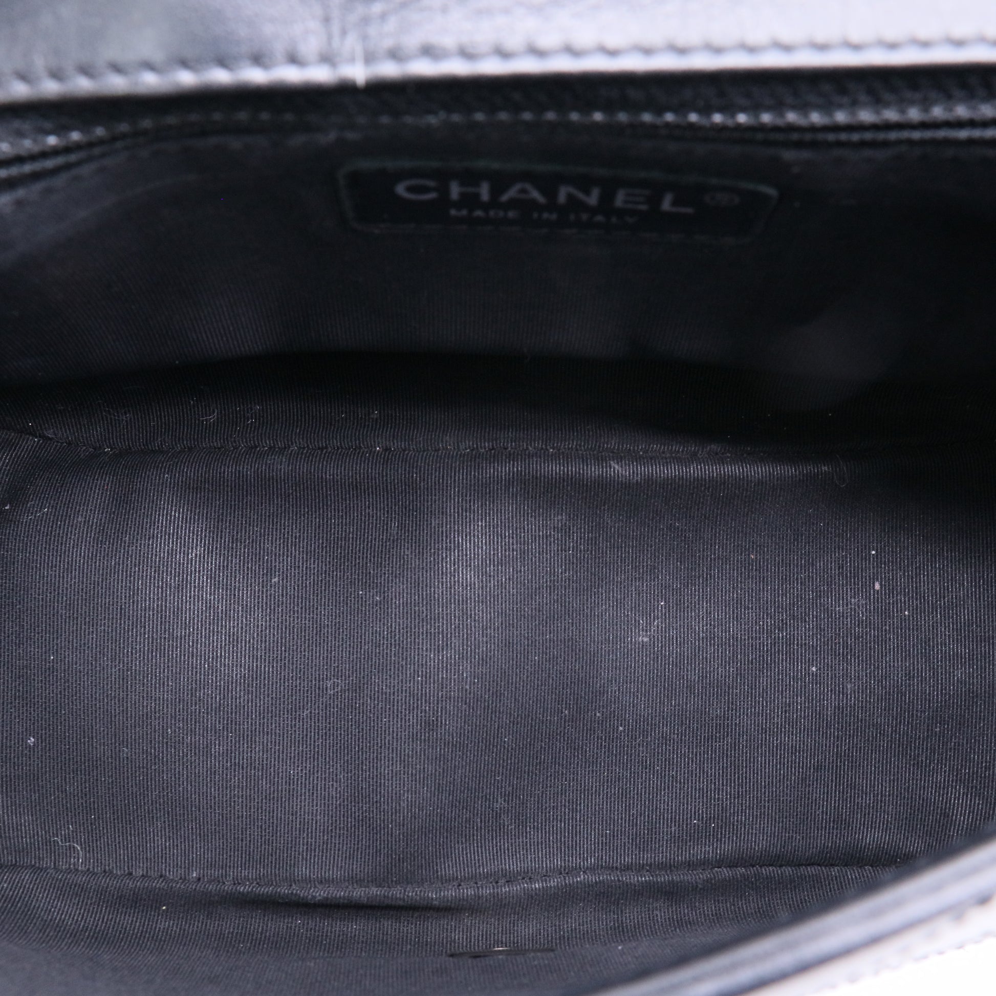 Stitched Small Ring My Bag Flap Crossbody Bag Black Twins