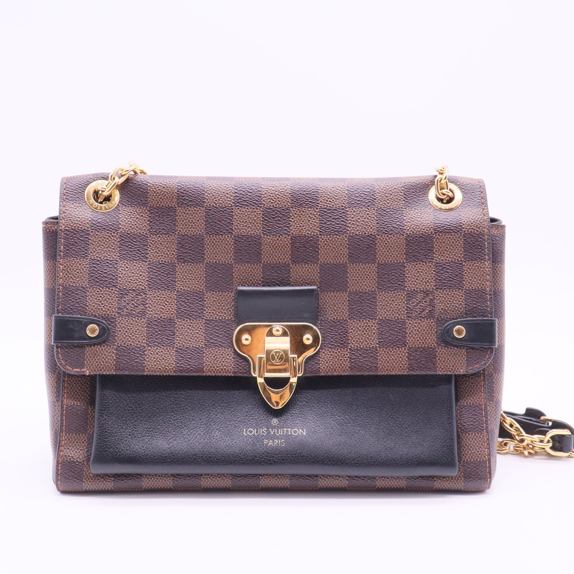 Vavin Handbag Damier with Leather PM