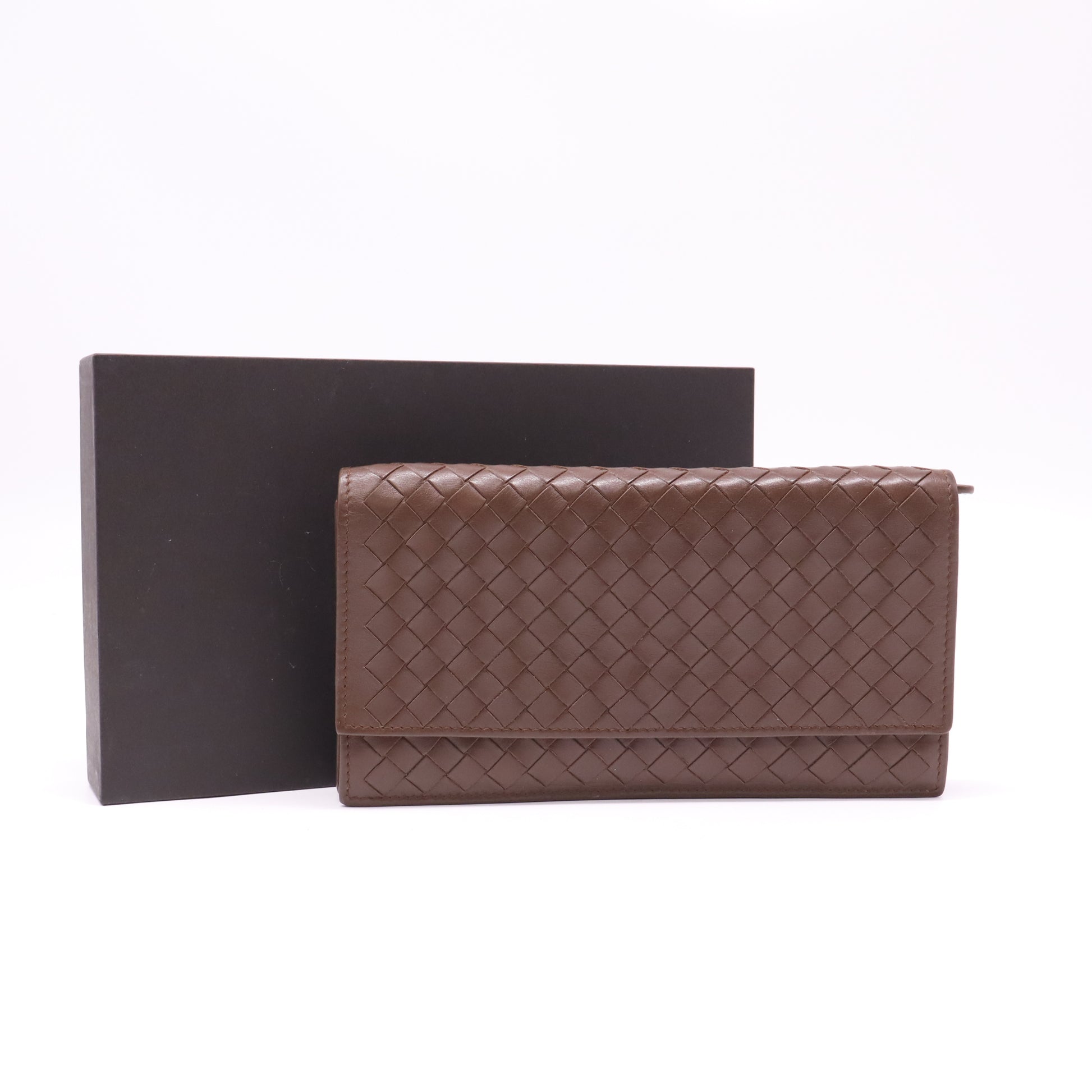 Bottega Veneta Intrecciato Leather Continental Flap Wallet W22074