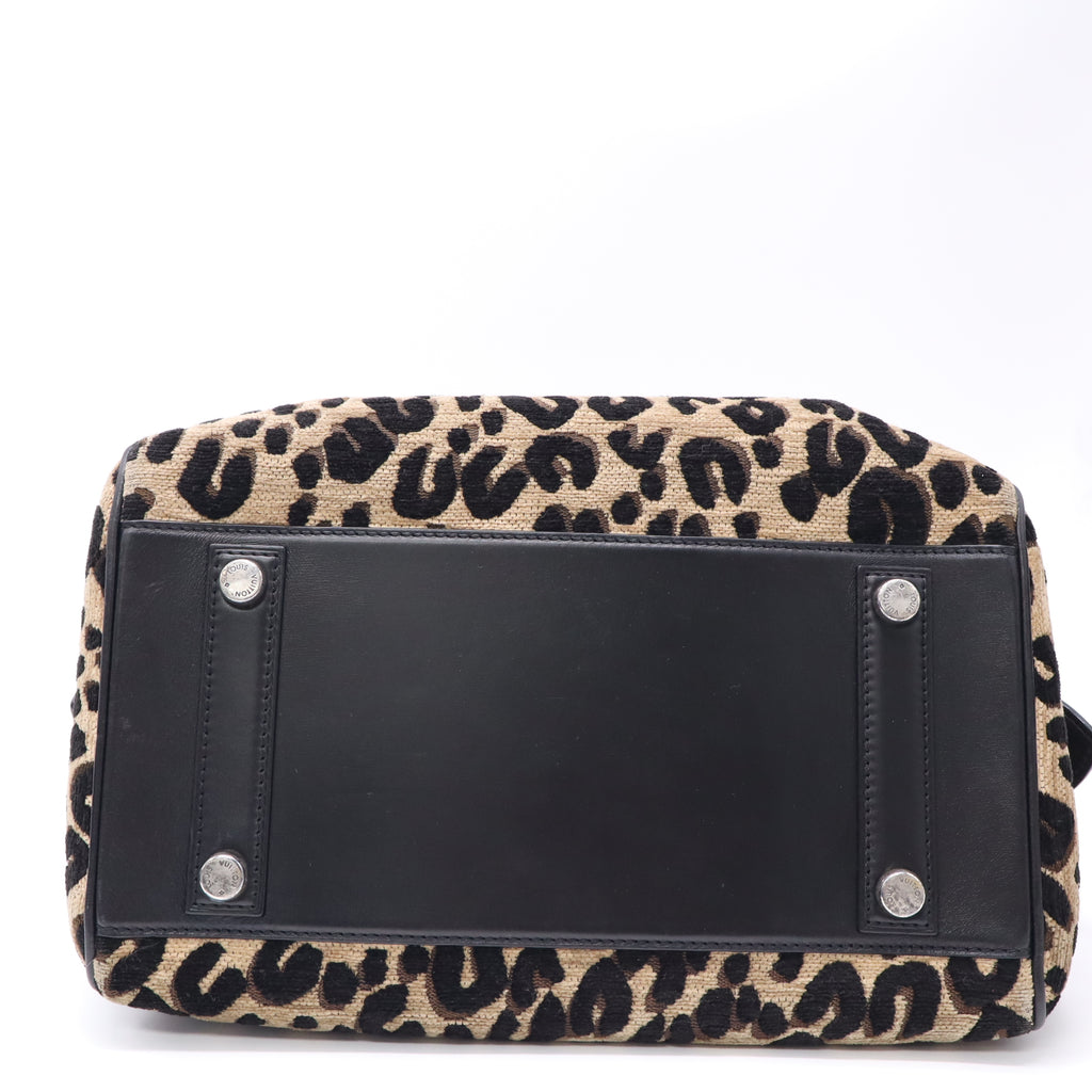 Speedy Handbag Limited Edition Stephen Sprouse Leopard Chenille Twins B23396