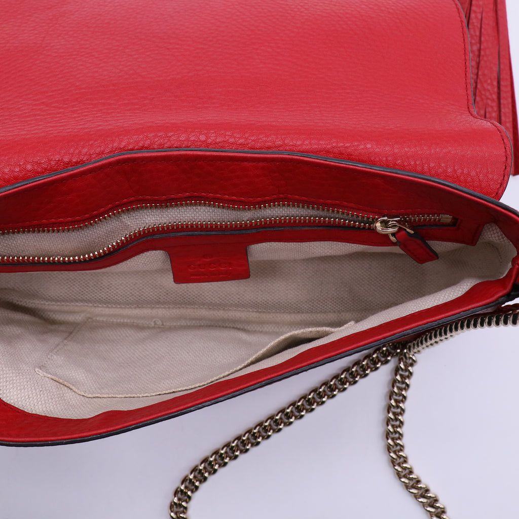 Soho Crossbody Chain Strap Medium Red B21247