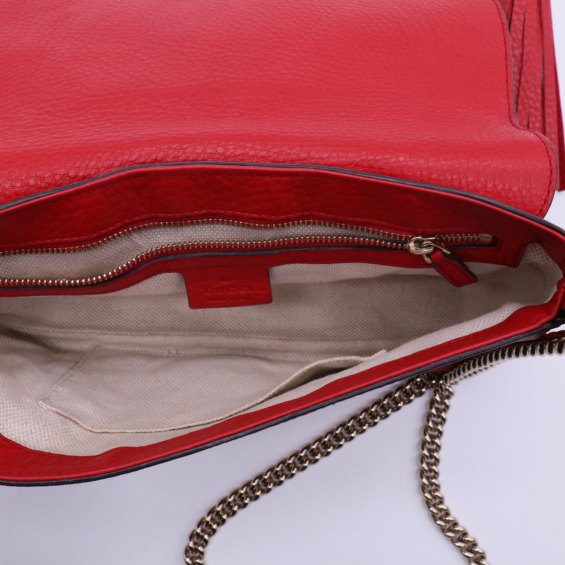 Soho Crossbody Chain Strap Medium Red B21247