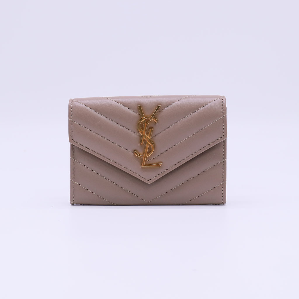 Saint Laurent Cassandre Matelasse Small Envelope Wallet W22114