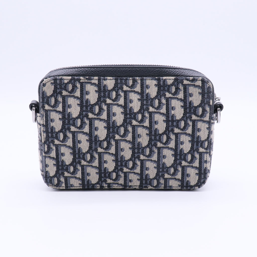 Maxi Safari Bag with Strap Beige and Black Dior Oblique Twins