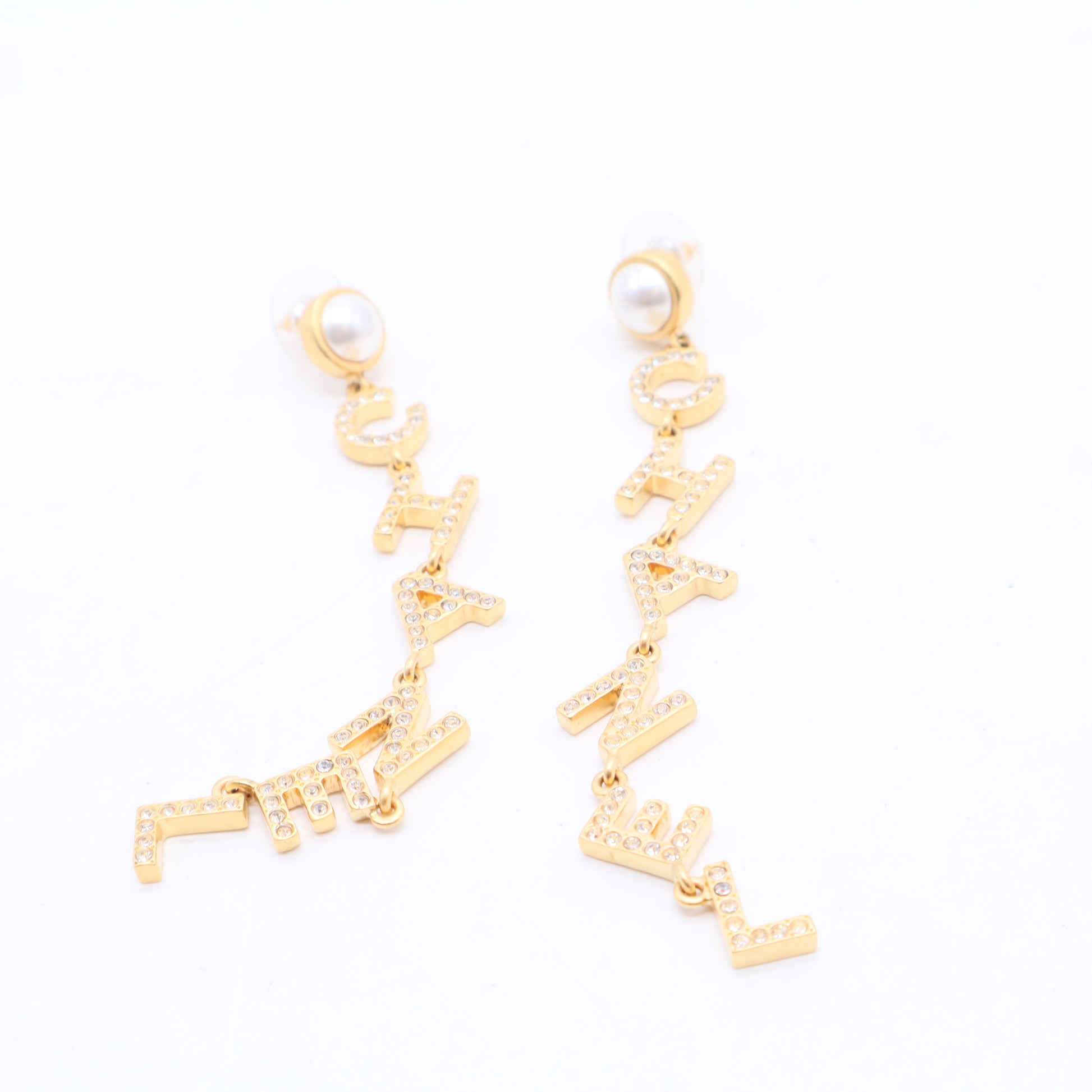 Chanel Gold letter earrings J2359 twins
