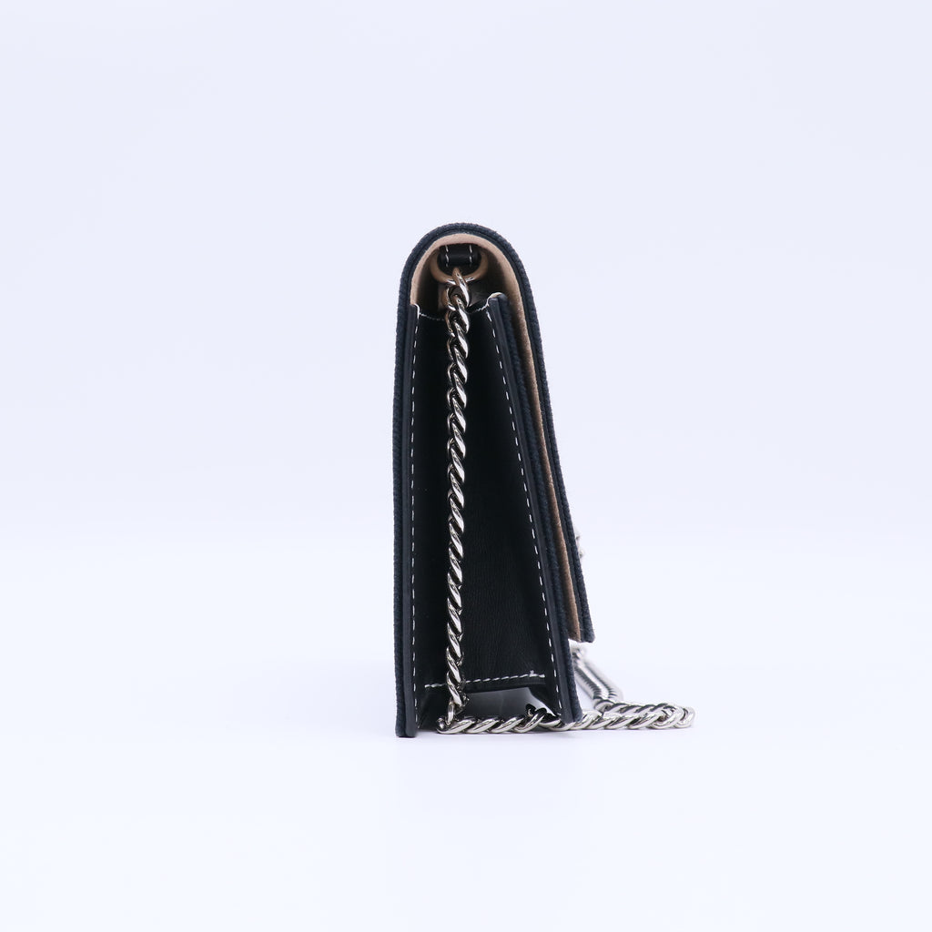Alexander McQueen Denim Skull Chain Wallet W21768