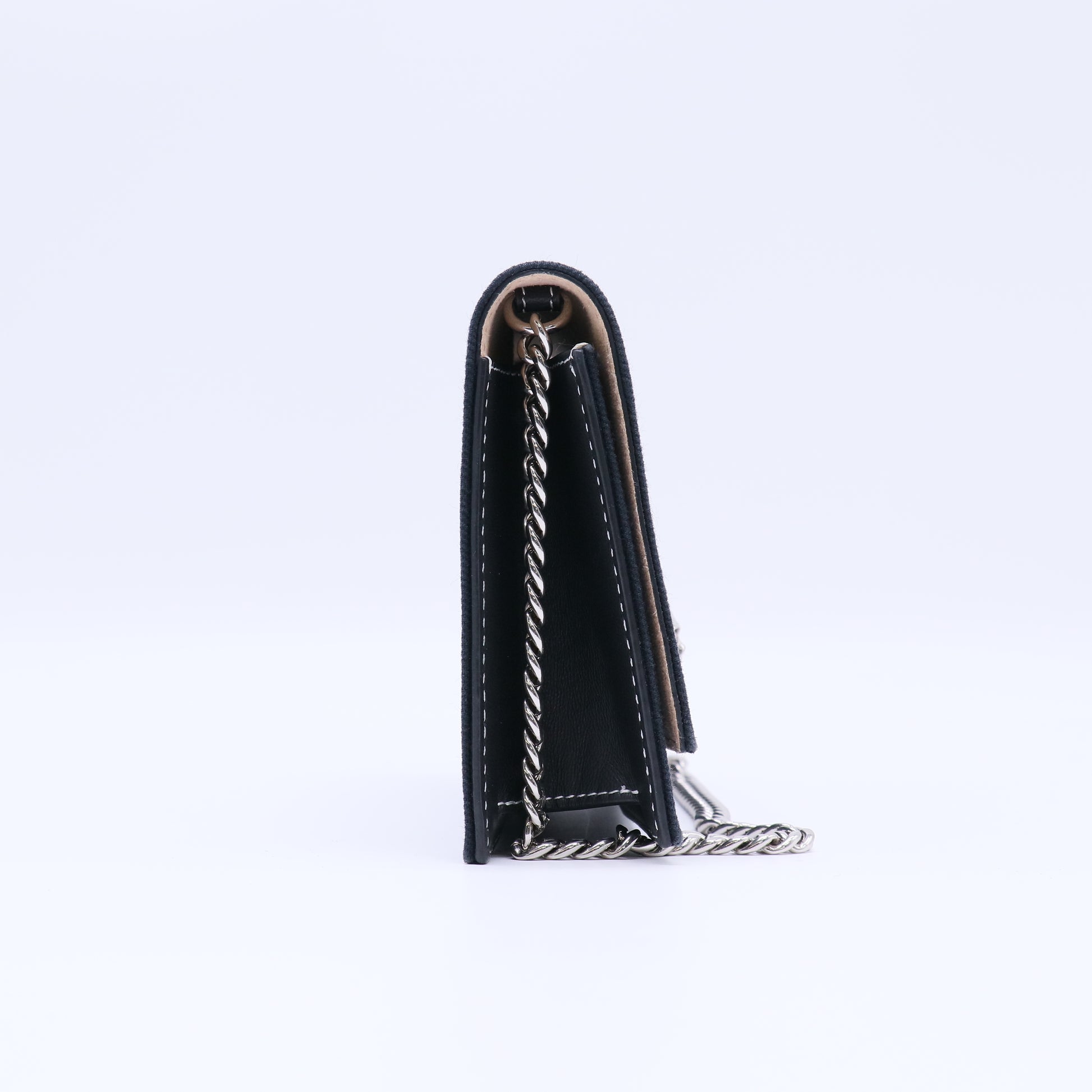 Alexander McQueen Denim Skull Chain Wallet W21768