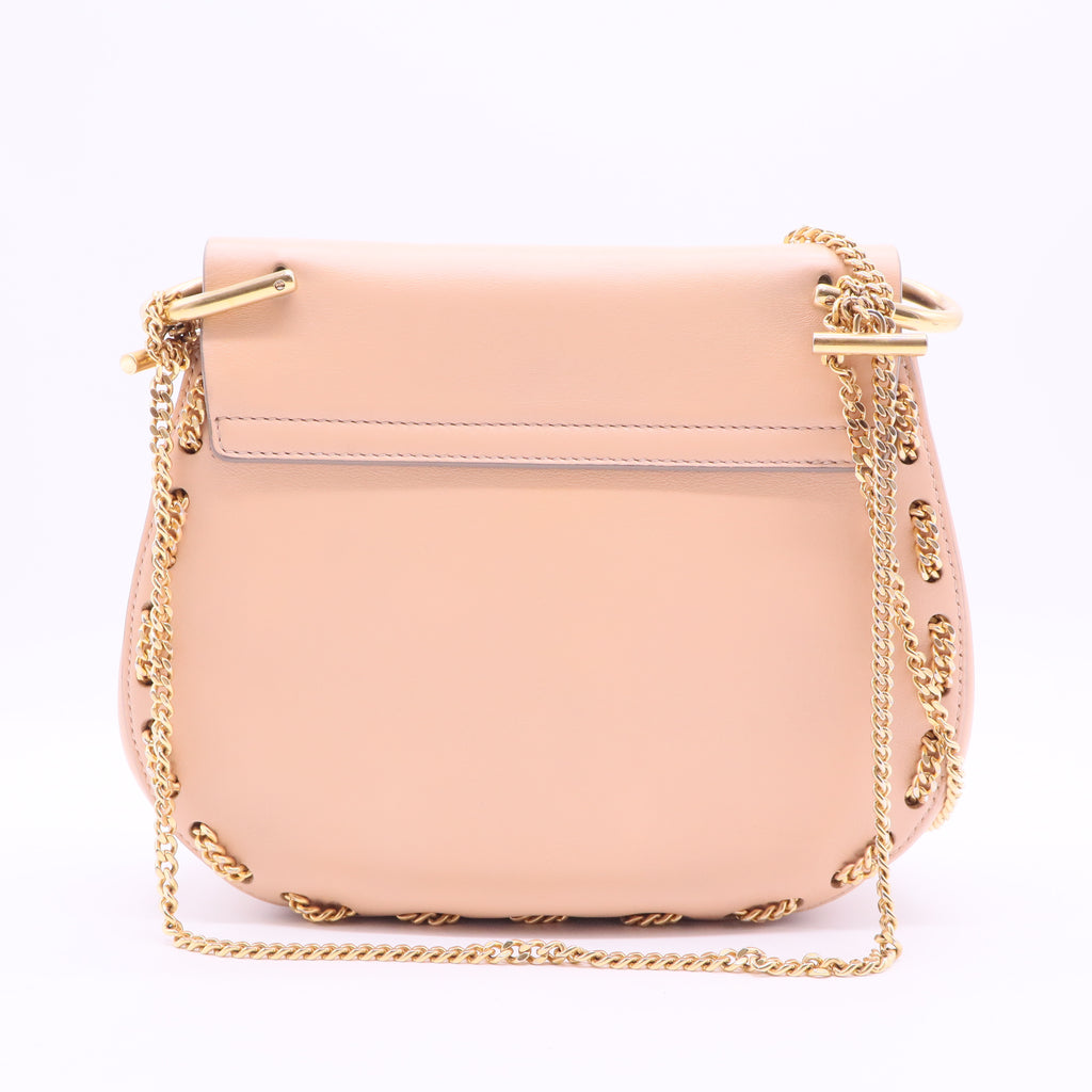 Calfskin Mini Drew Chain Shoulder Bag Blush Nude