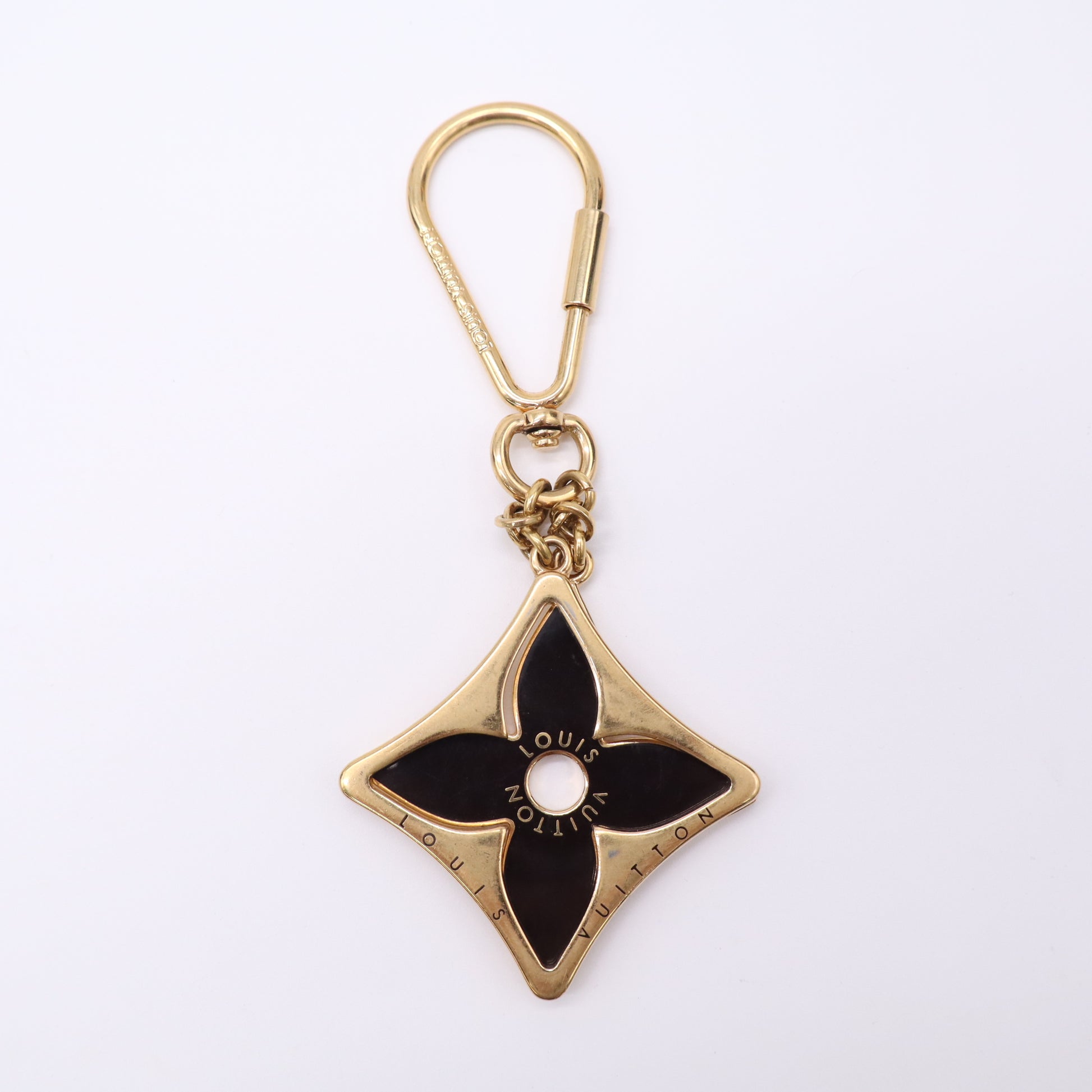 Louis Vuitton Brown and Gold Puzzle Key Ring and Bag Charm Twins LDJ5108