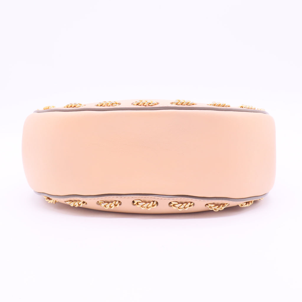 Calfskin Mini Drew Chain Shoulder Bag Blush Nude