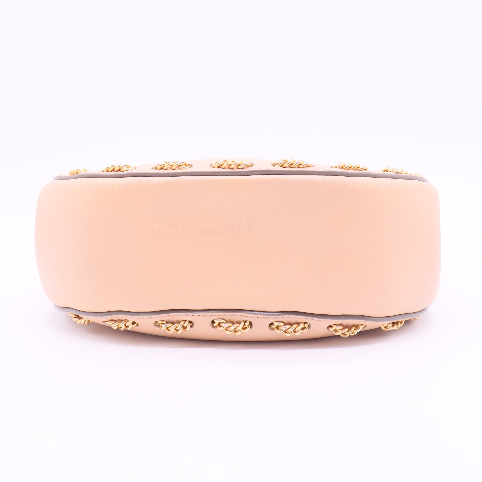 Calfskin Mini Drew Chain Shoulder Bag Blush Nude