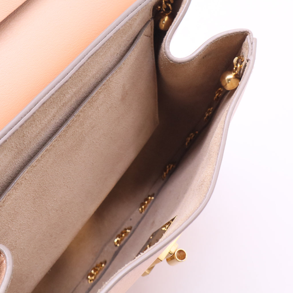 Calfskin Mini Drew Chain Shoulder Bag Blush Nude