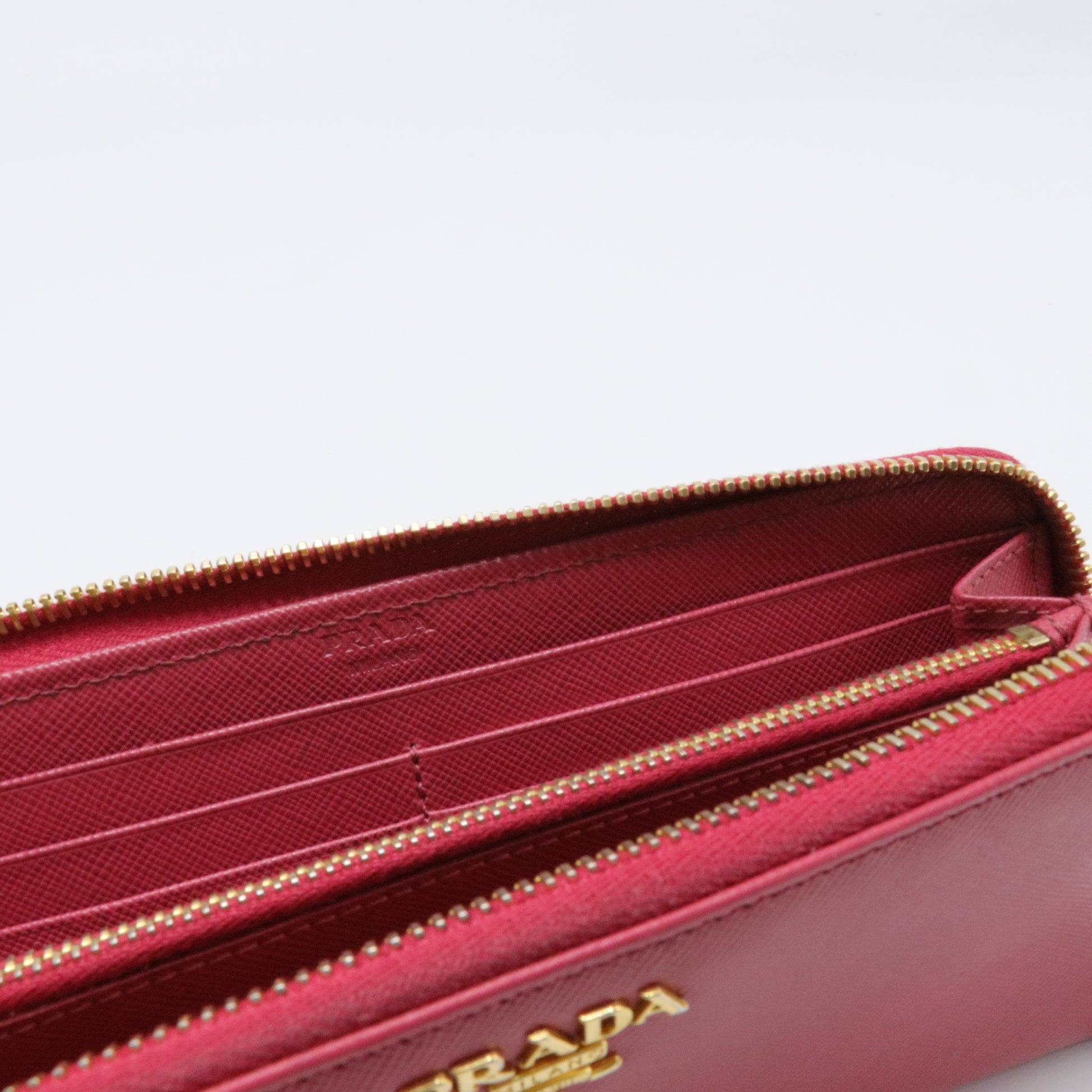Zip Around Wallet Saffiano Leather Long