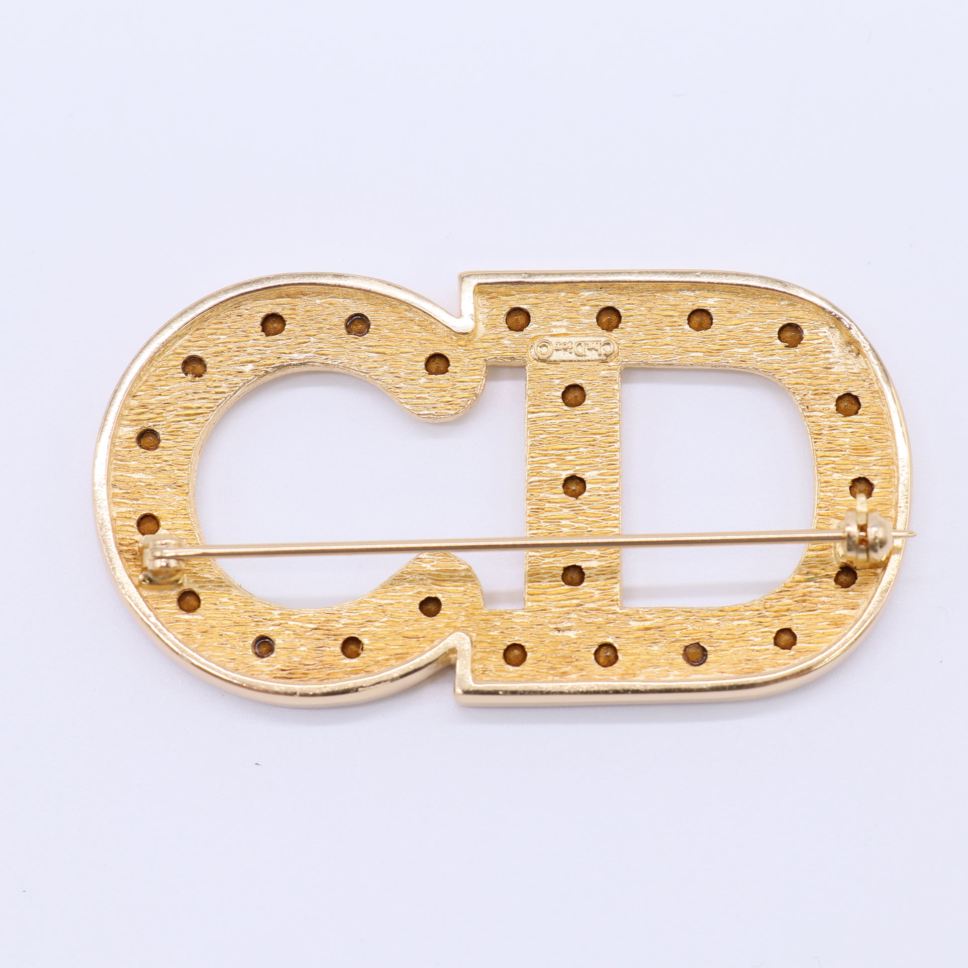 Christian Dior Vintage Crystal CD Brooch W21533
